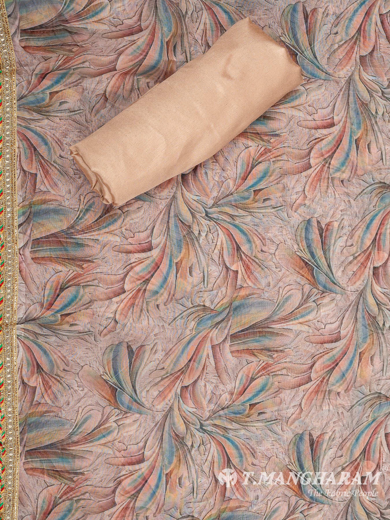 Multicolor Organza Tissue Chudidhar Fabric Set - EG1855 view-2