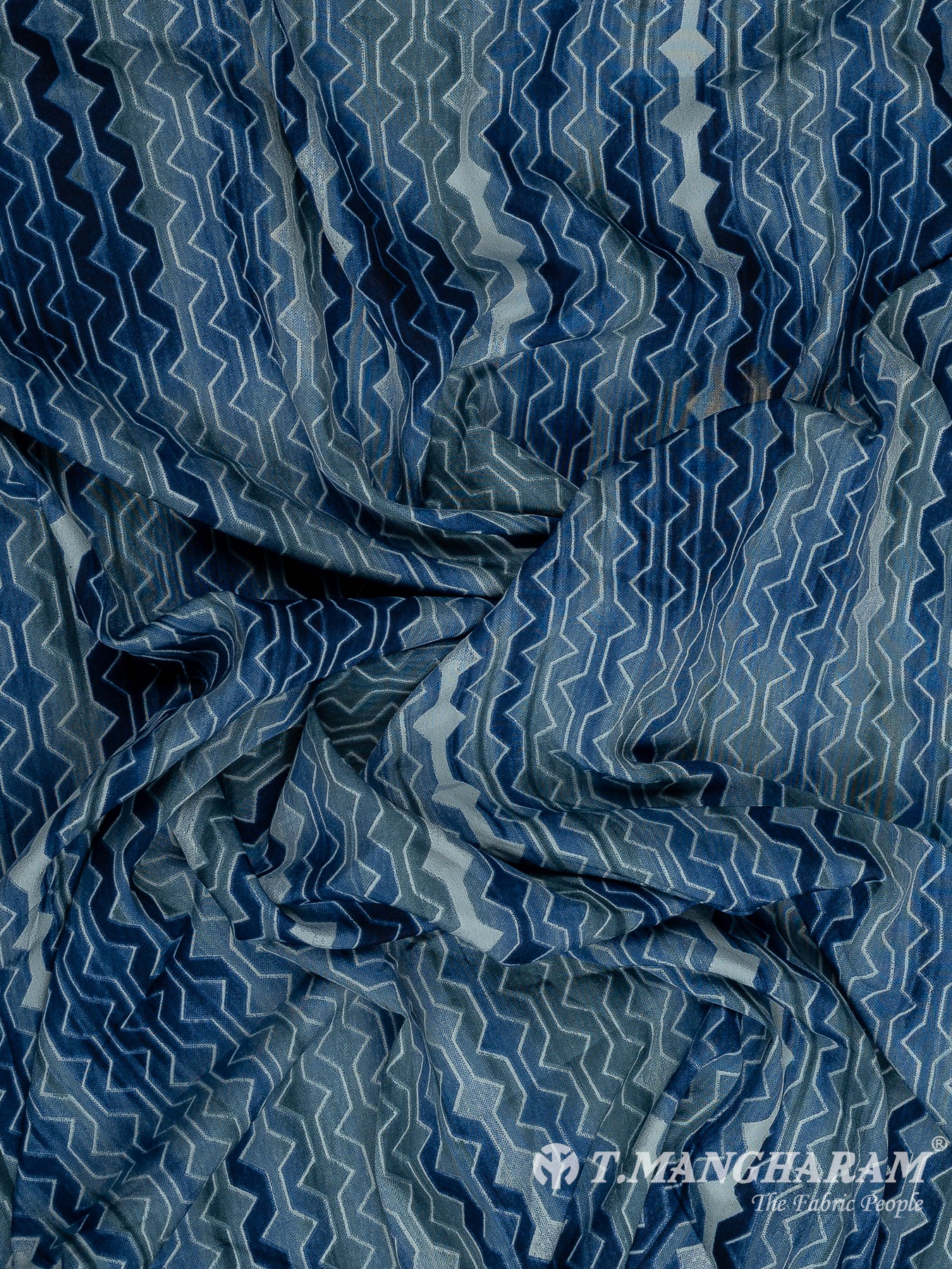 Blue Crepe Fabric - EB8221