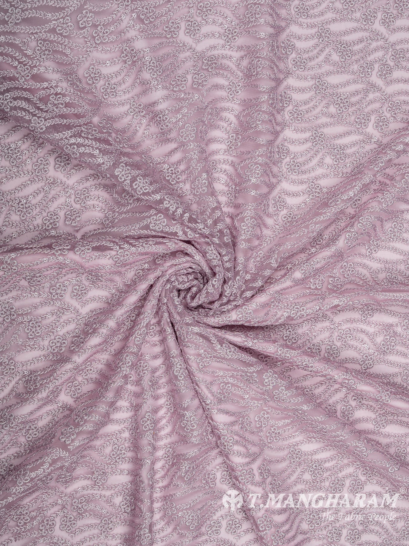 Pink Net Embroidery Fabric - EC8430 view-1