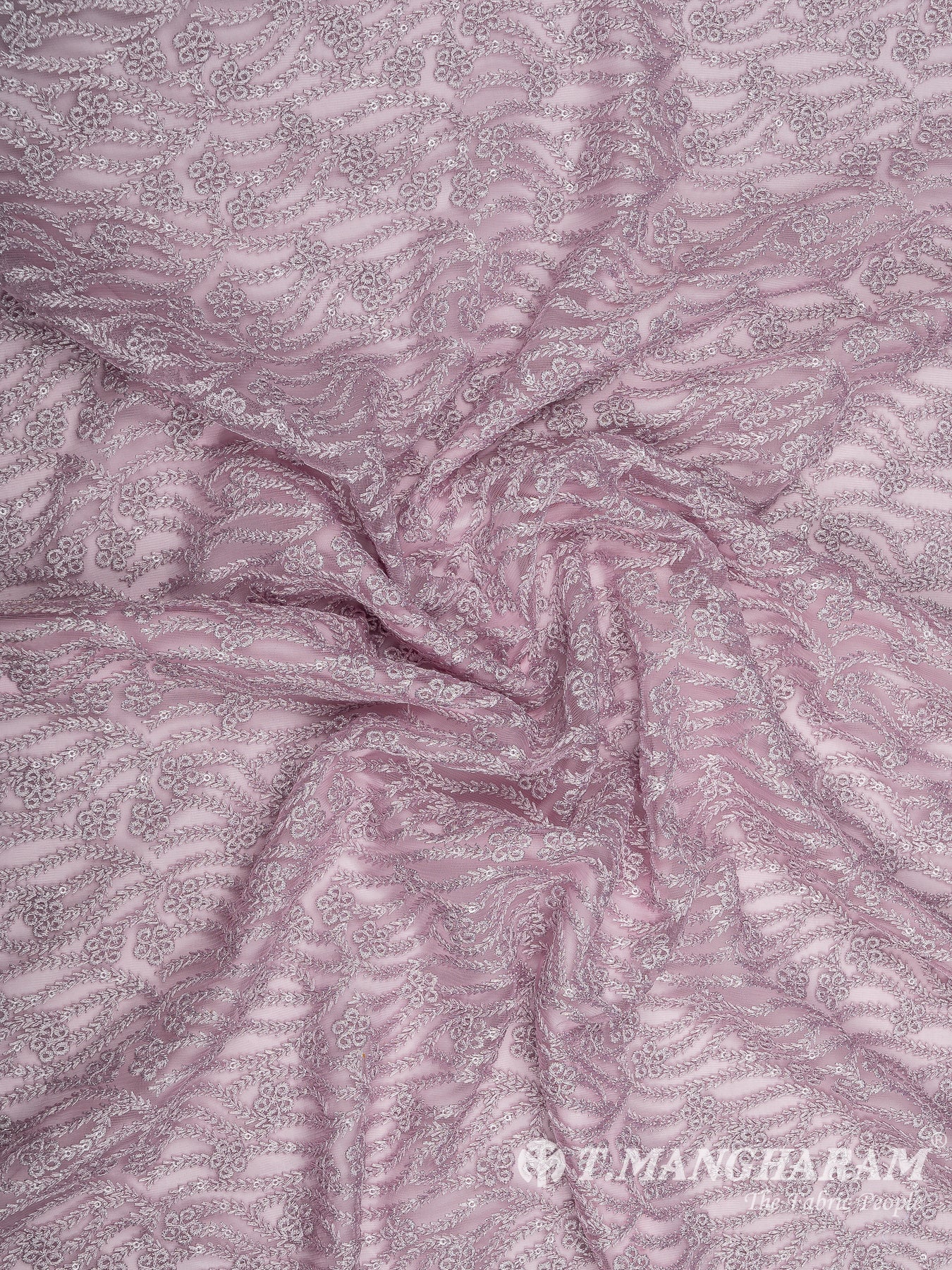 Pink Net Embroidery Fabric - EC8430 view-4