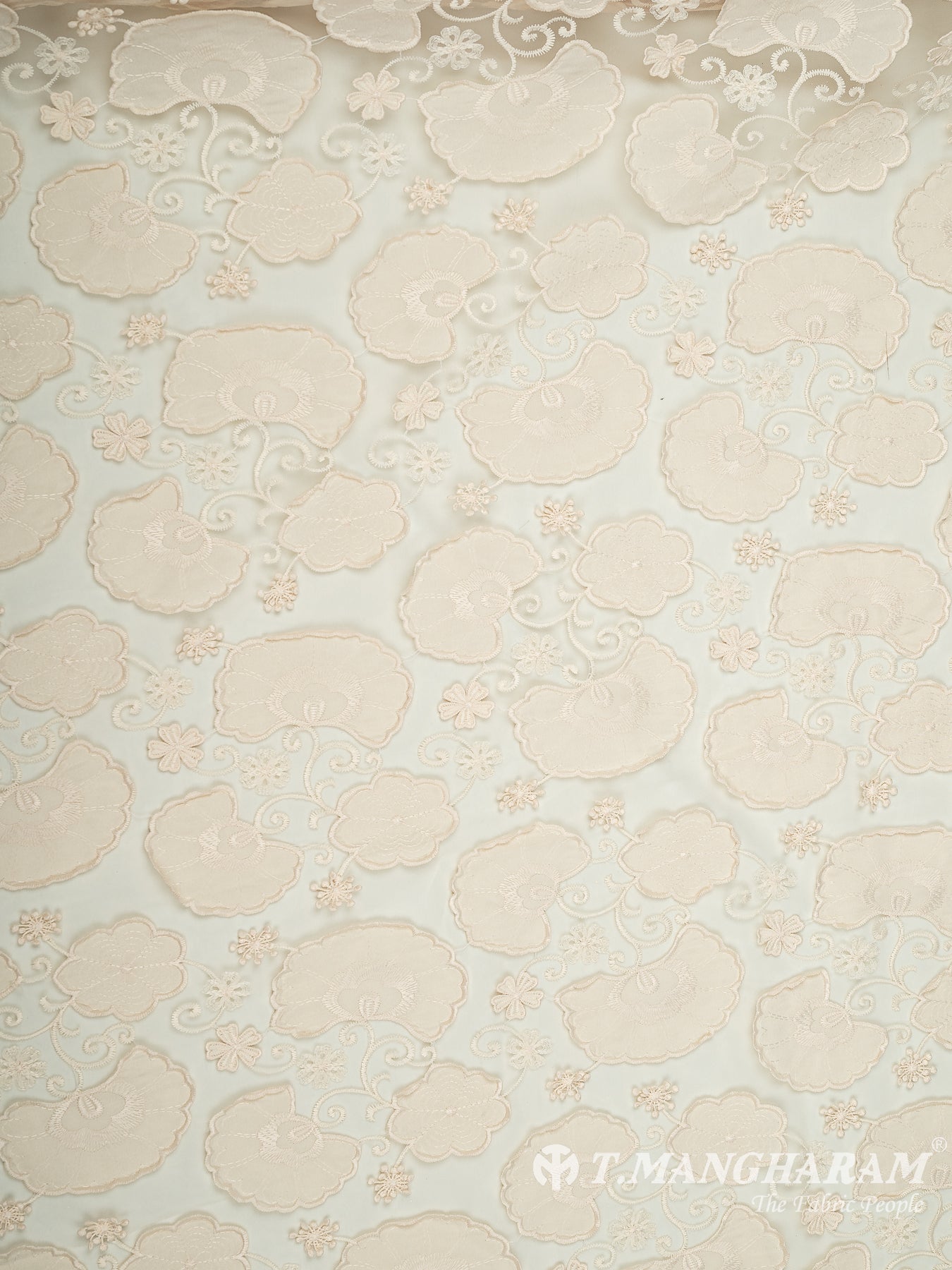 Cream Georgette Fabric - EA2891 view-3