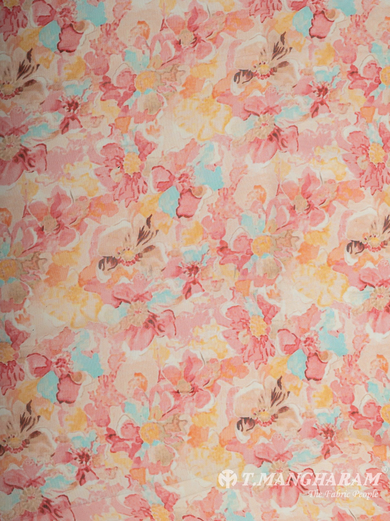 Peach Georgette Fabric - EB8424