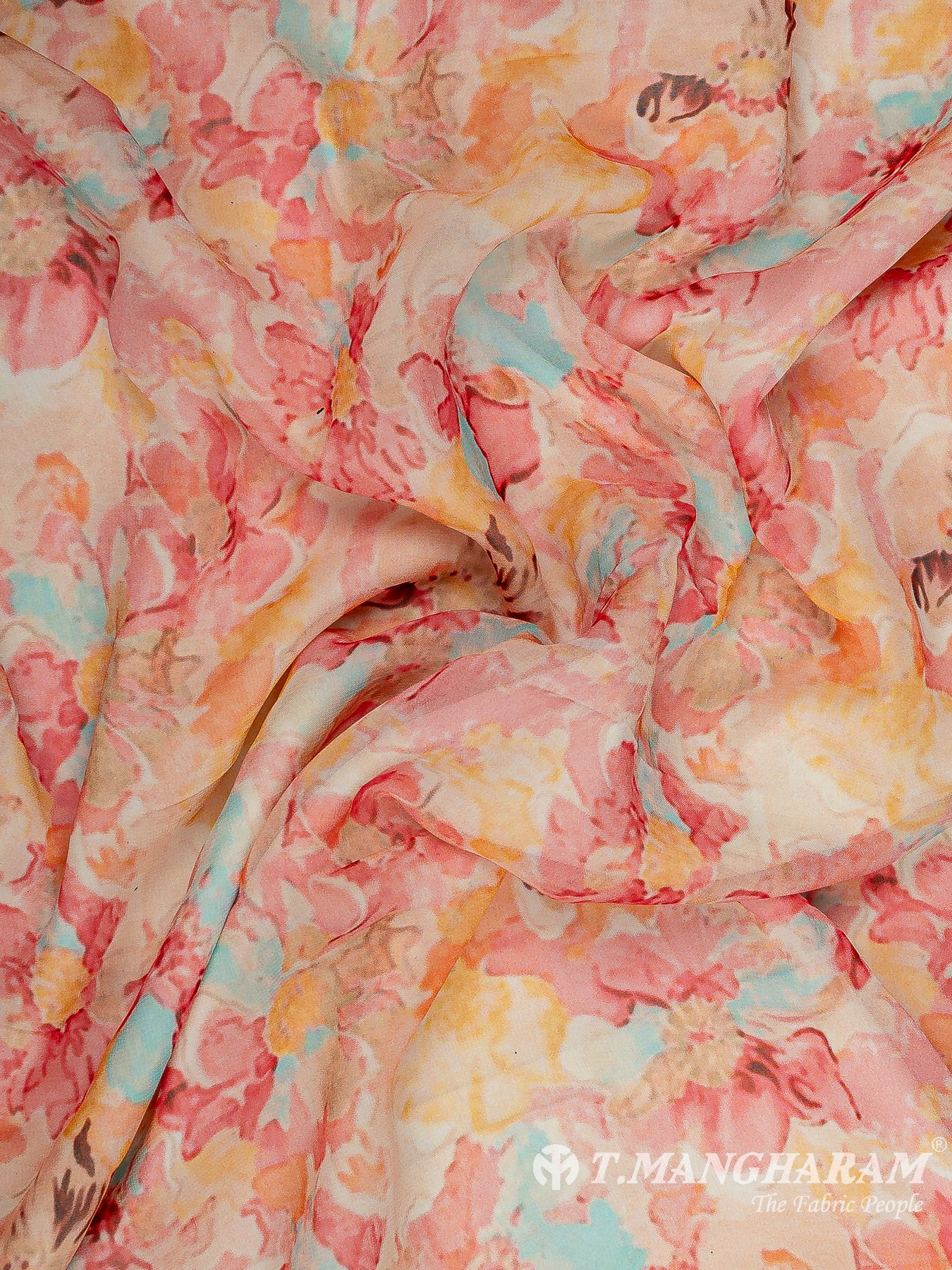 Peach Georgette Fabric - EB8424