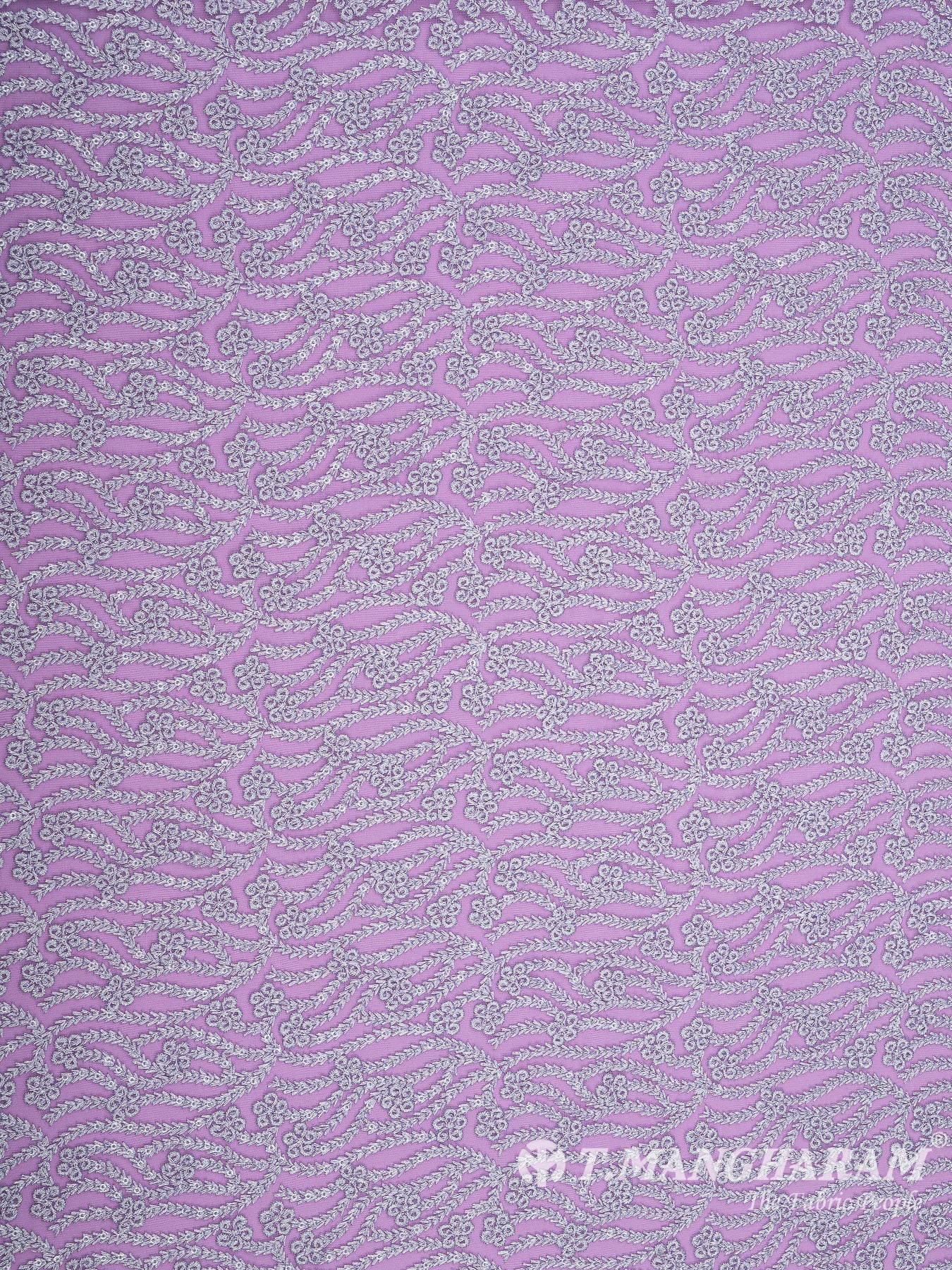 Violet Net Embroidery Fabric - EC8432 view-3