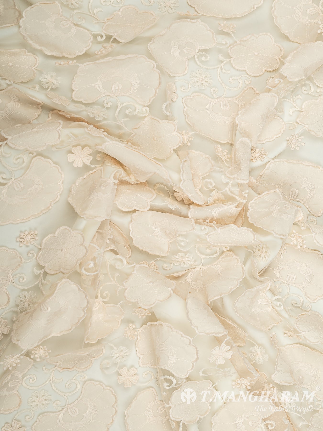 Cream Georgette Fabric - EA2891 view-4