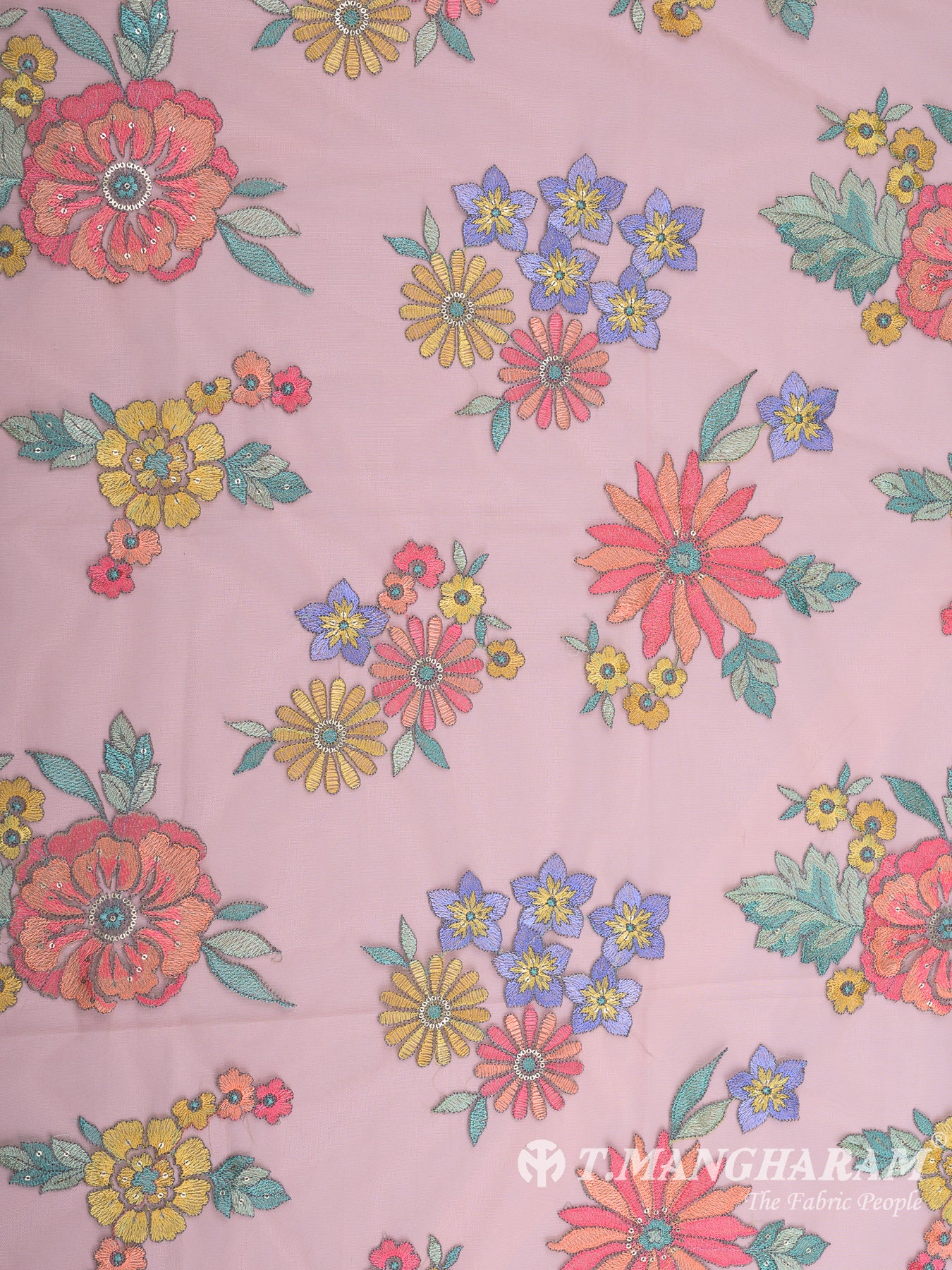 Light Pink Fancy Net Fabric - EB5770 view-3