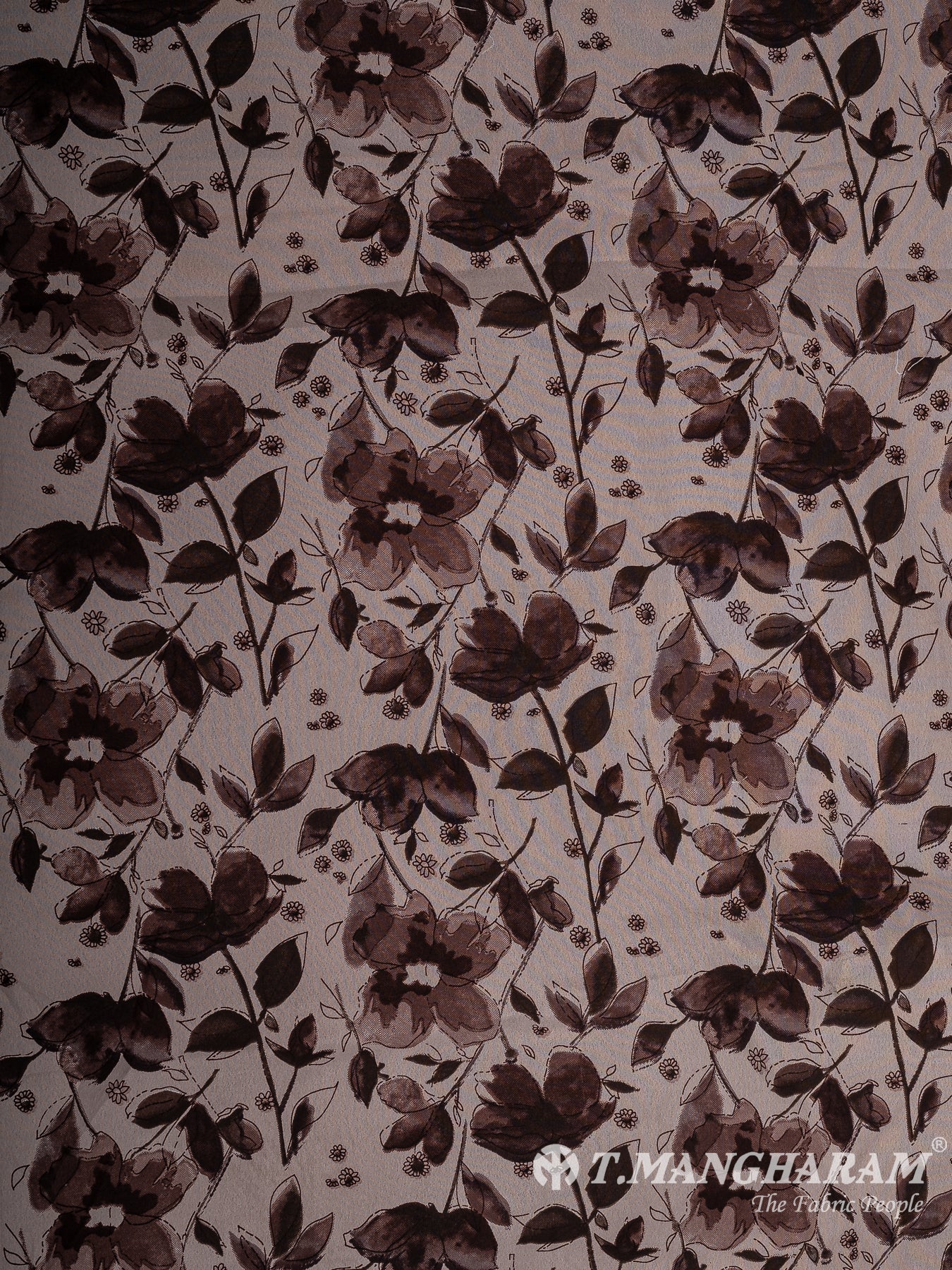 Brown Crepe Fabric - EB8258