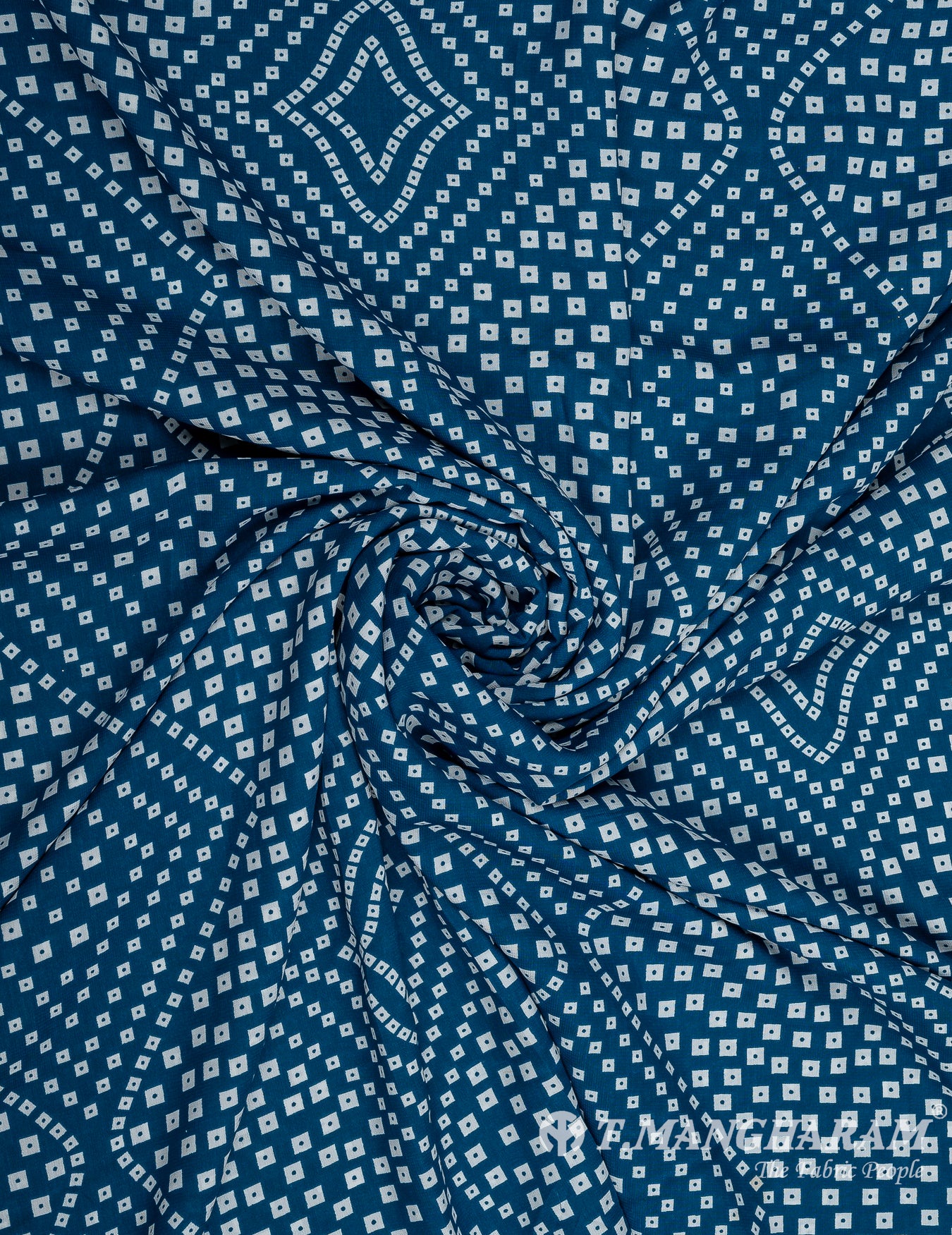 Blue Crepe Fabric - EC9867 view-1