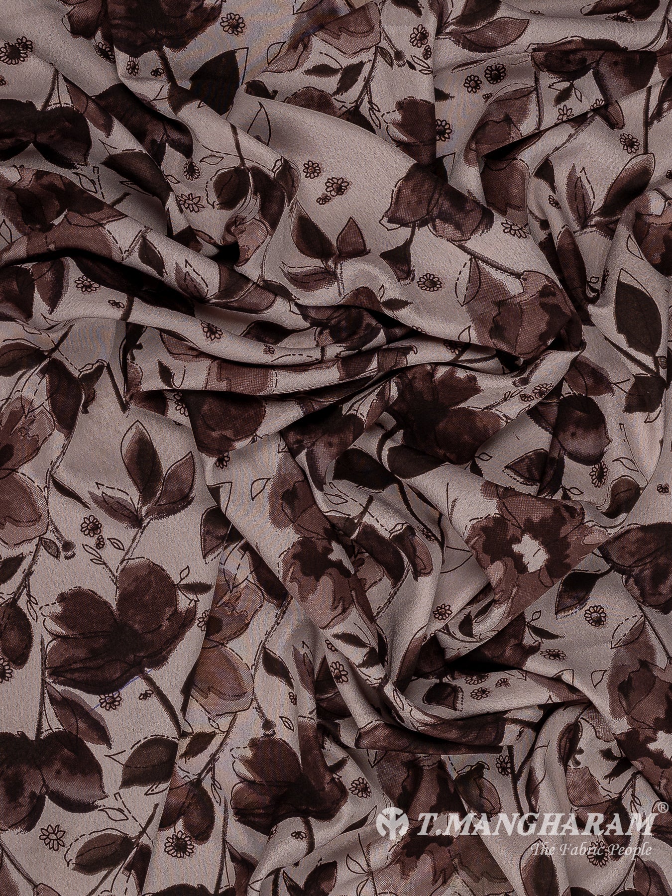 Brown Crepe Fabric - EB8258