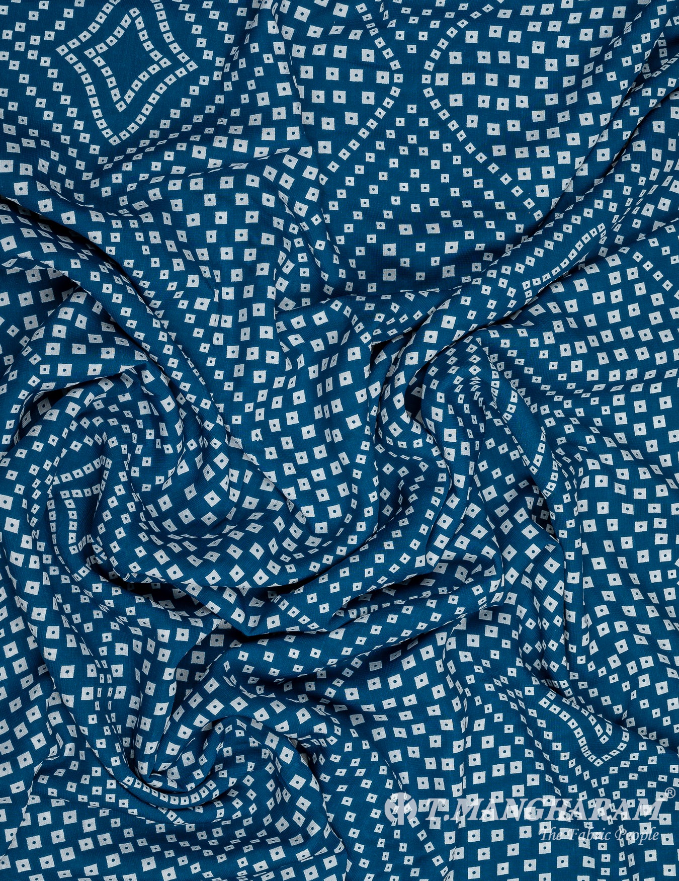 Blue Crepe Fabric - EC9867 view-4