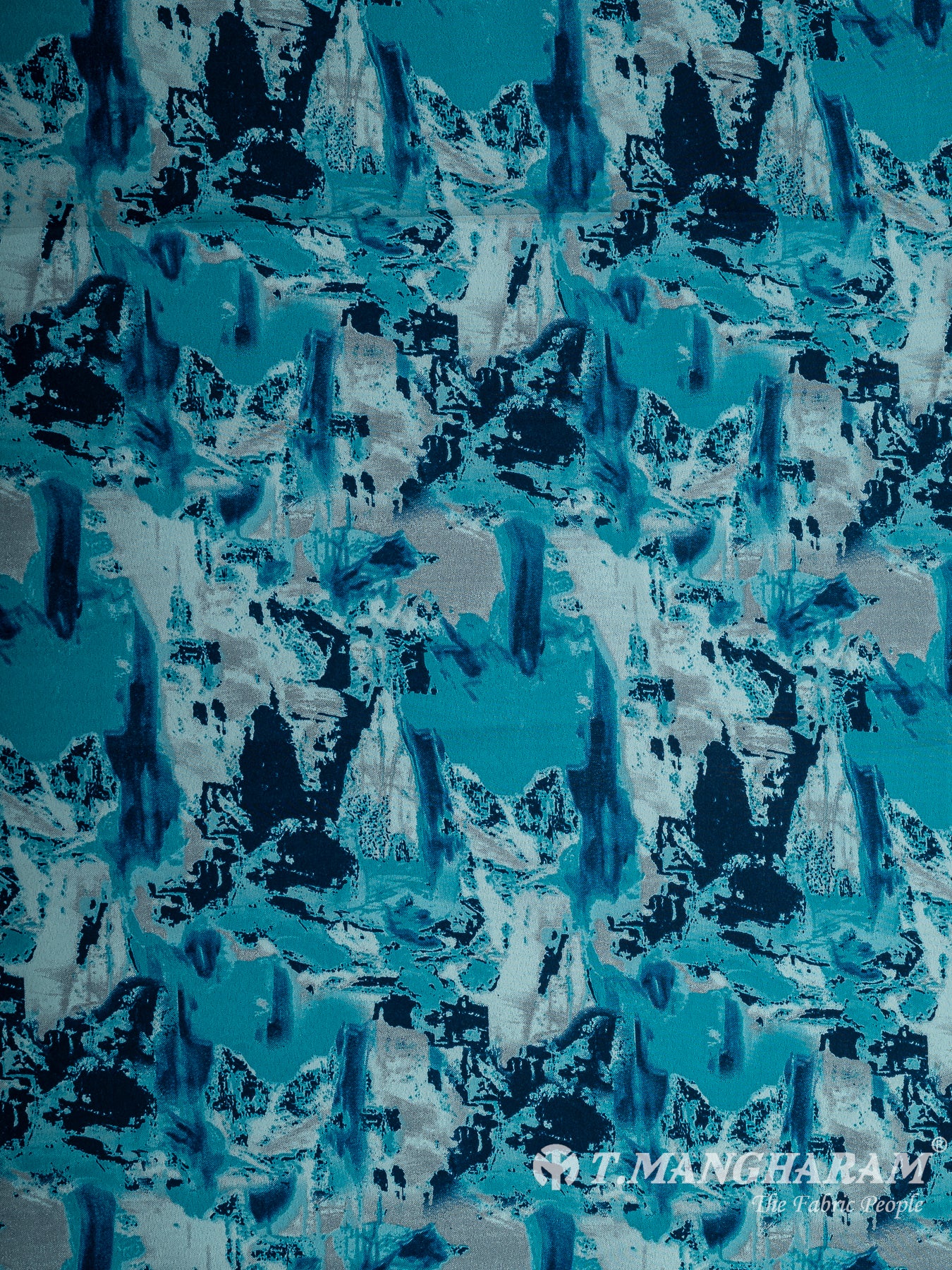 Blue Crepe Fabric - EB8264