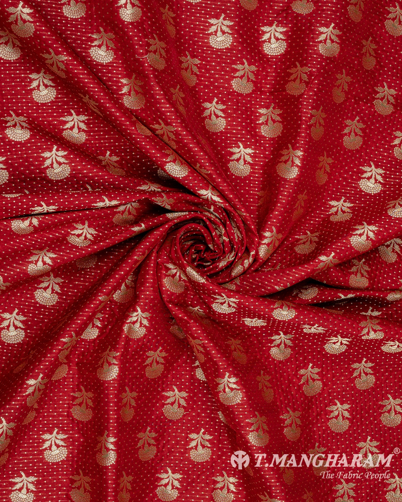 Maroon Banaras Fabric - EC9448 view-1