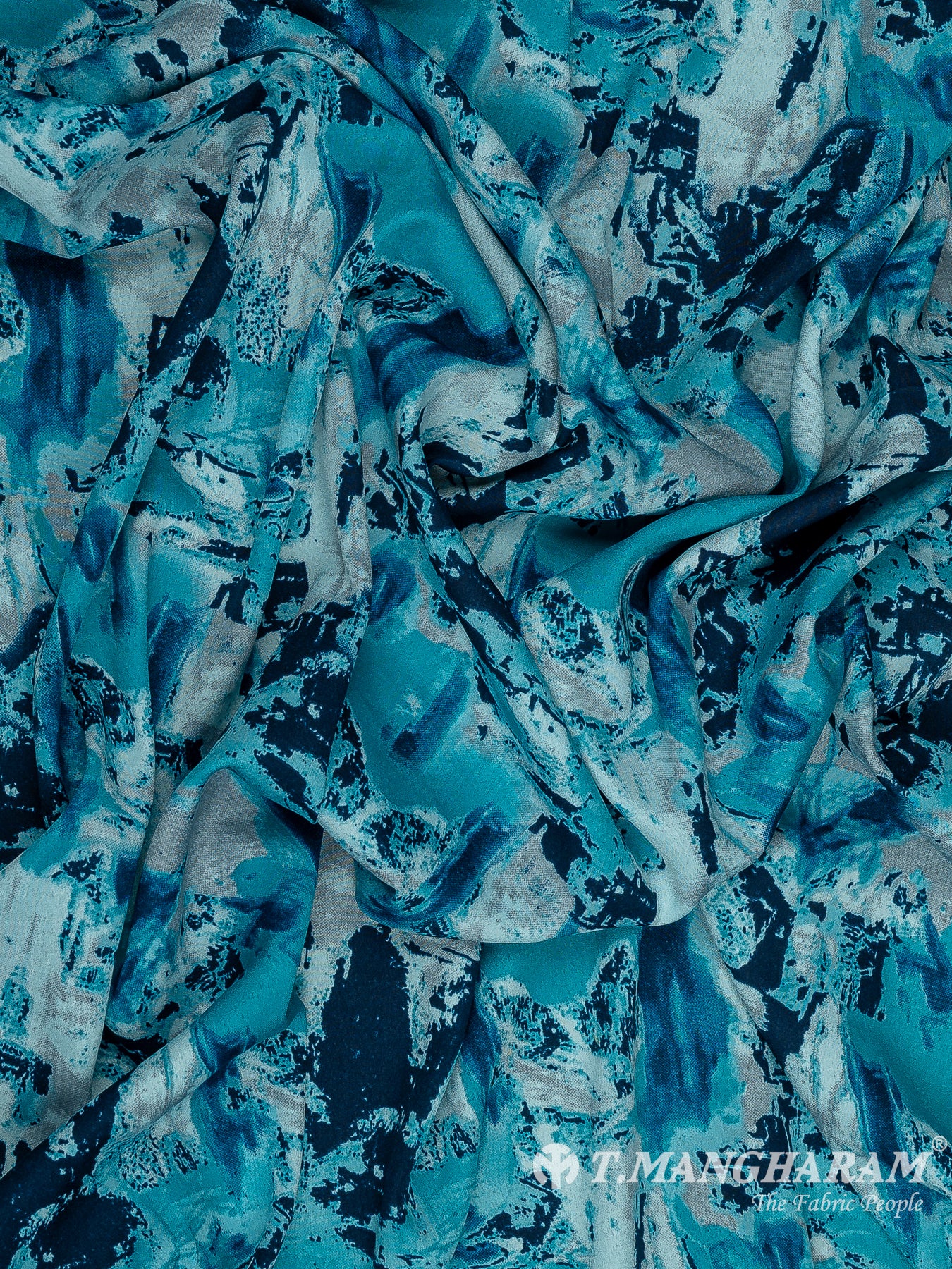 Blue Crepe Fabric - EB8264