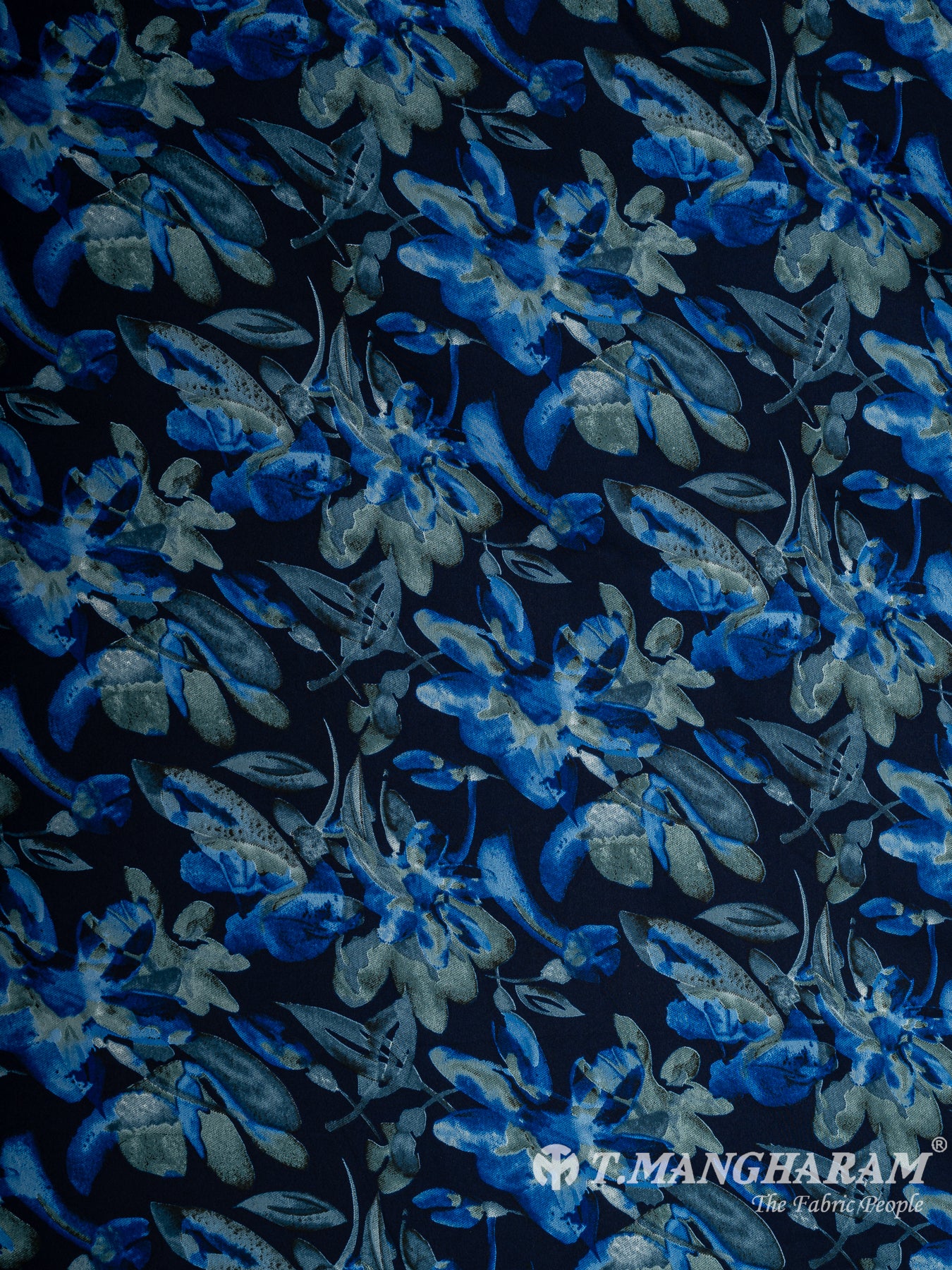 Blue Crepe Fabric - EB8307