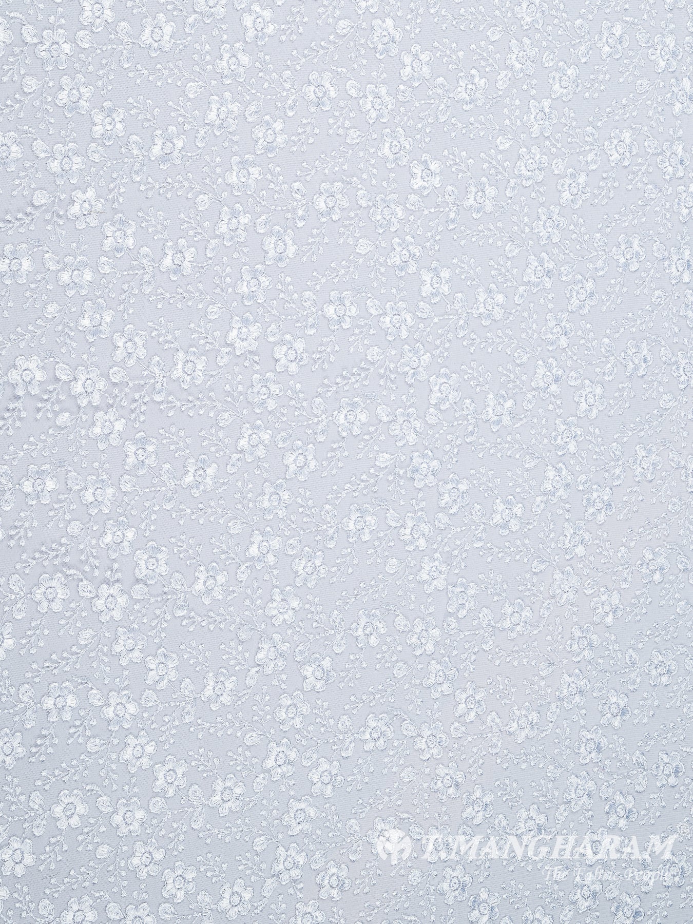 White Fancy Net Fabric - EC7976 view-3