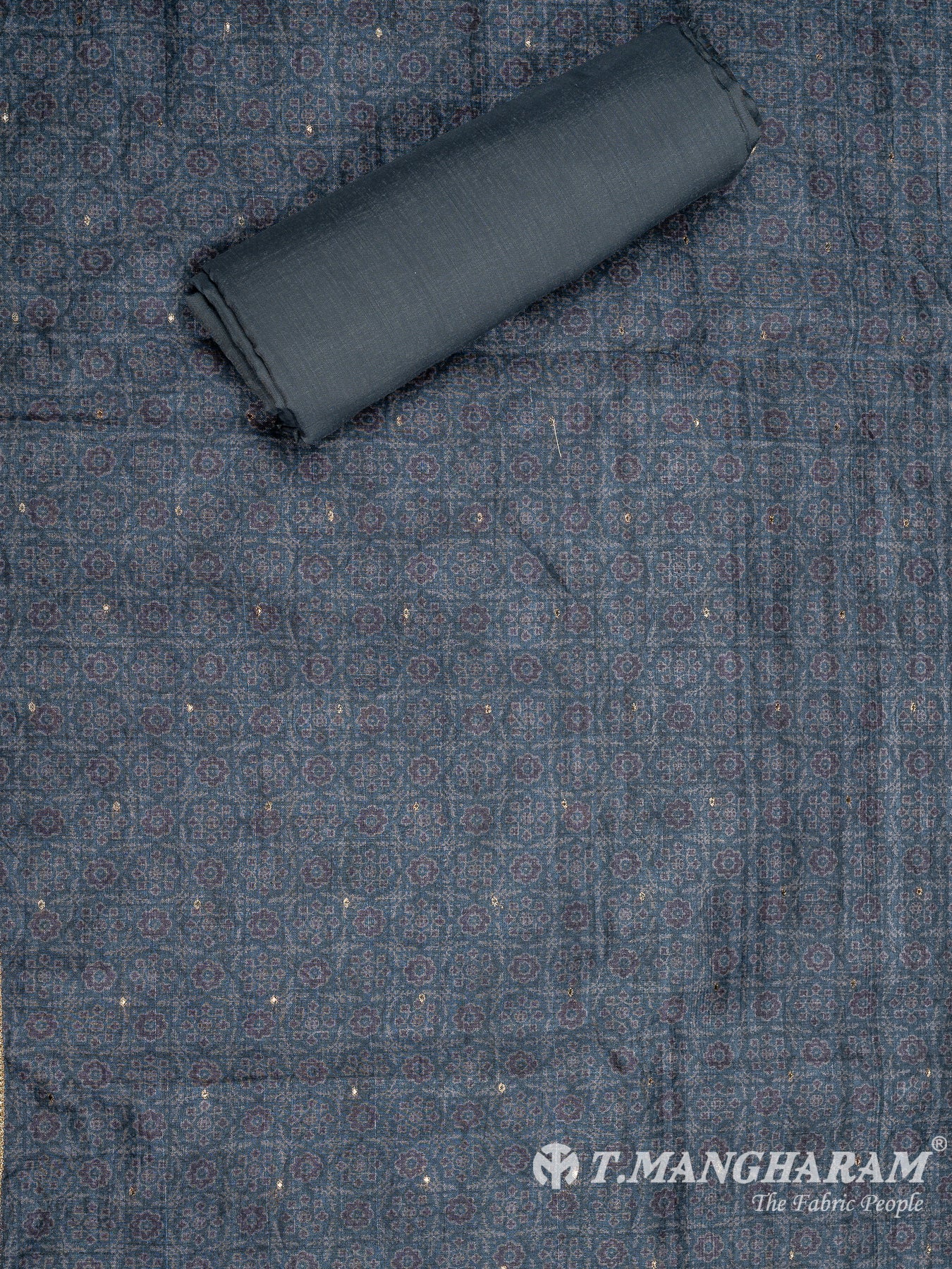 Multicolor Silk Cotton Chudidhar Fabric Set - EG1838 view-2