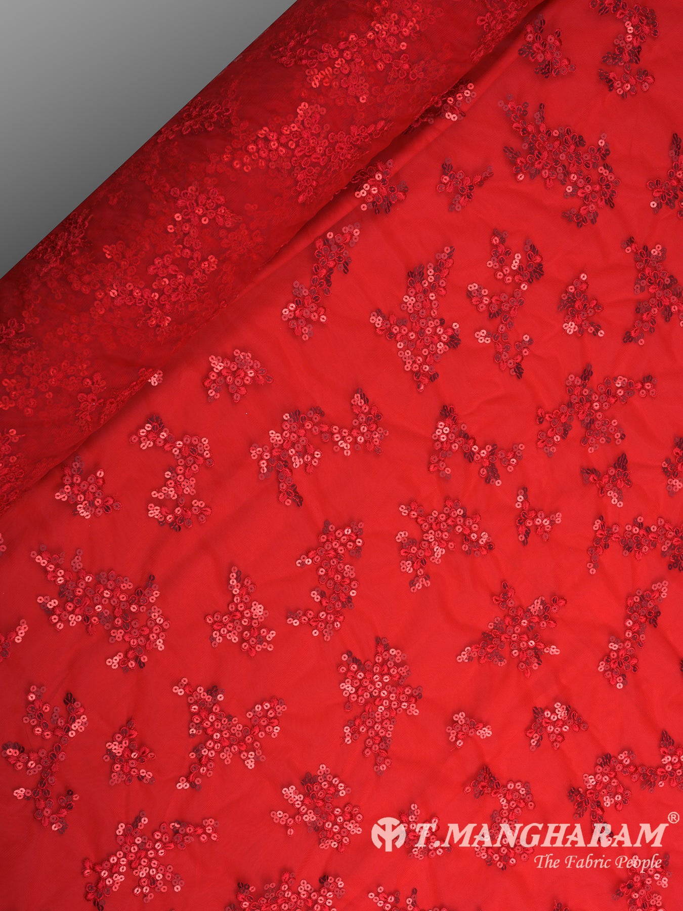 Red Fancy Net Fabric - EB5765 view-2