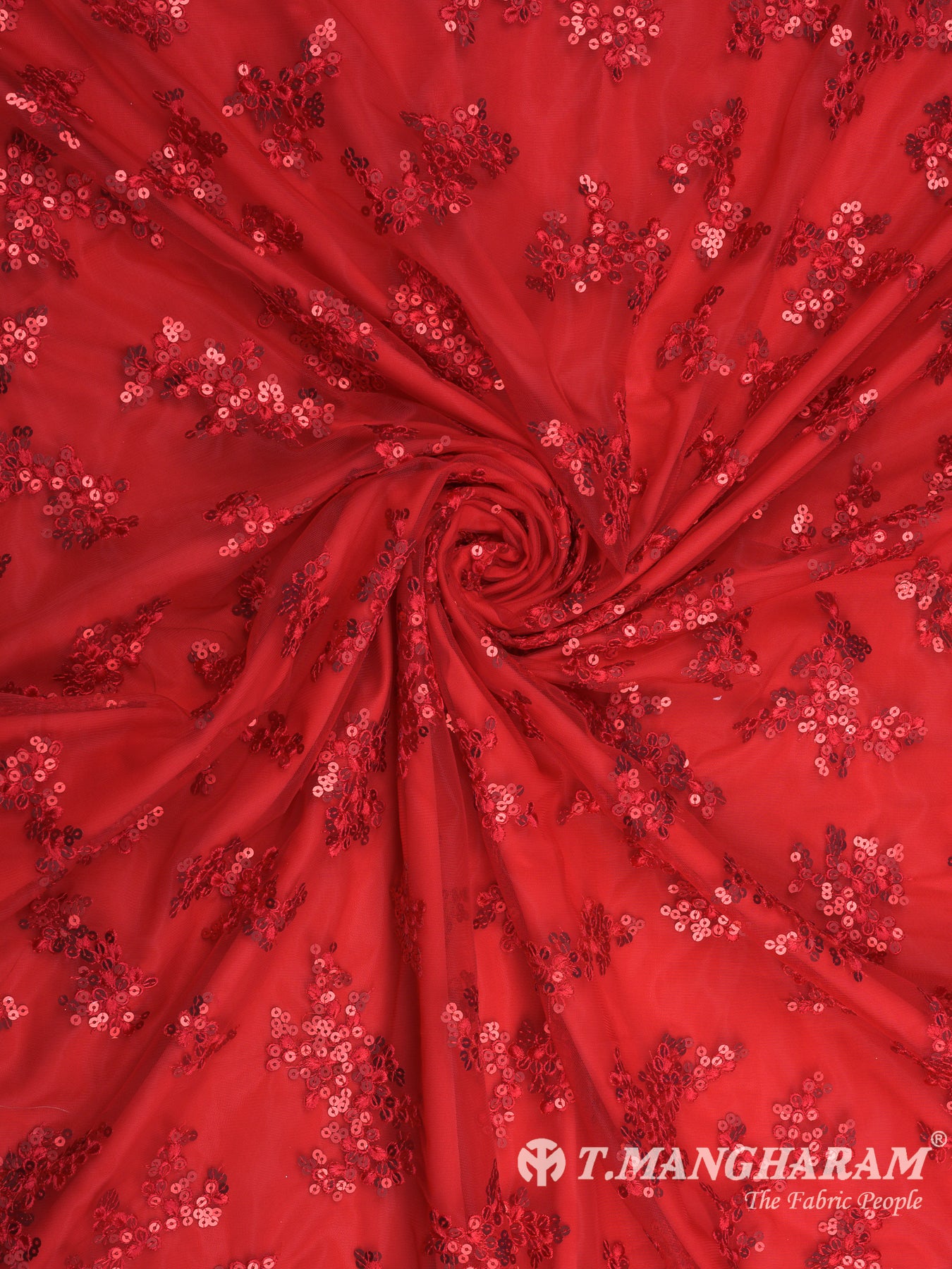 Red Fancy Net Fabric - EB5765 view-1