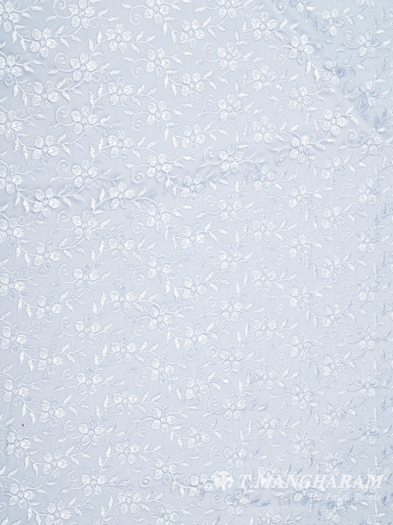 White Fancy Net Fabric - EC7977 view-3