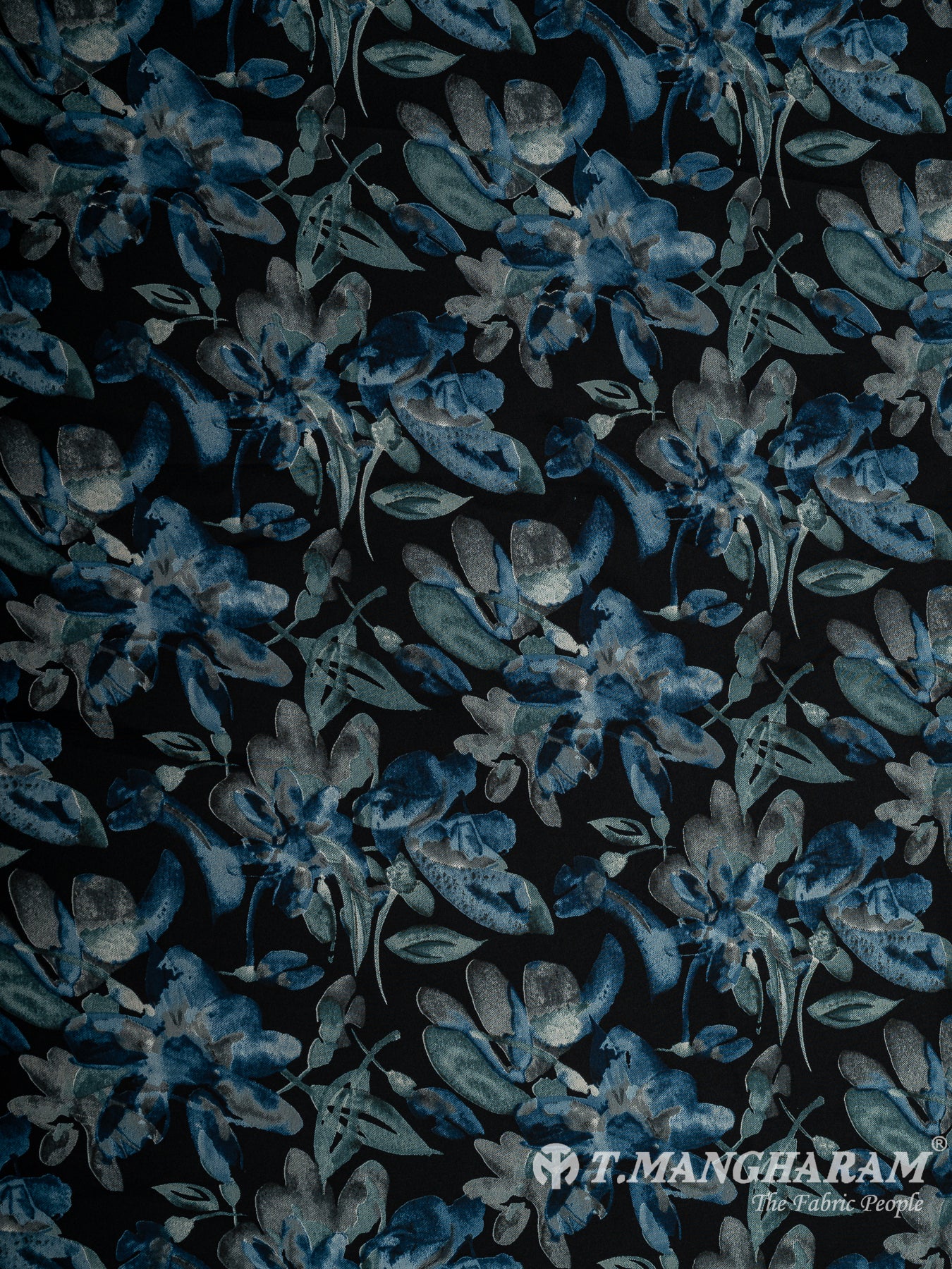 Blue Crepe Fabric - EB8310