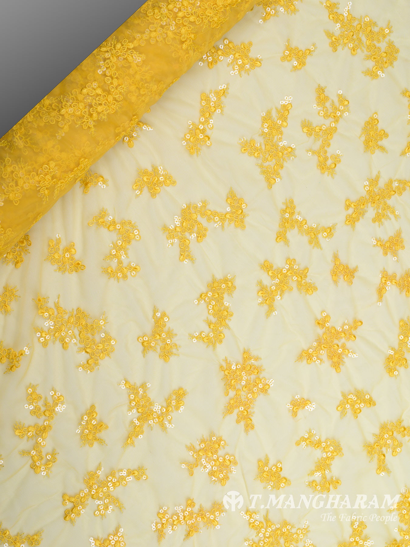 Yellow Fancy Net Fabric - EB5767 view-2