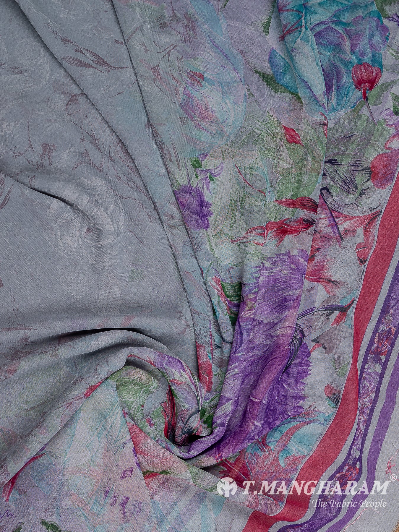 Multicolor Crepe Chudidhar Fabric Set - EH1666 view-3