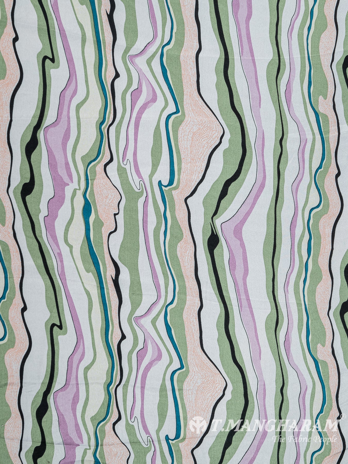Multicolor Satin Fabric - EB5869 view-3