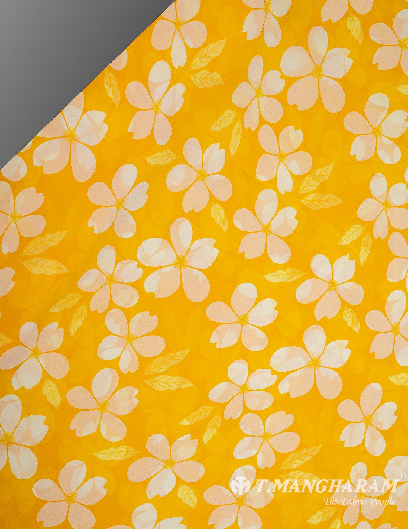 Yellow Georgette Fabric - EC9877 view-2