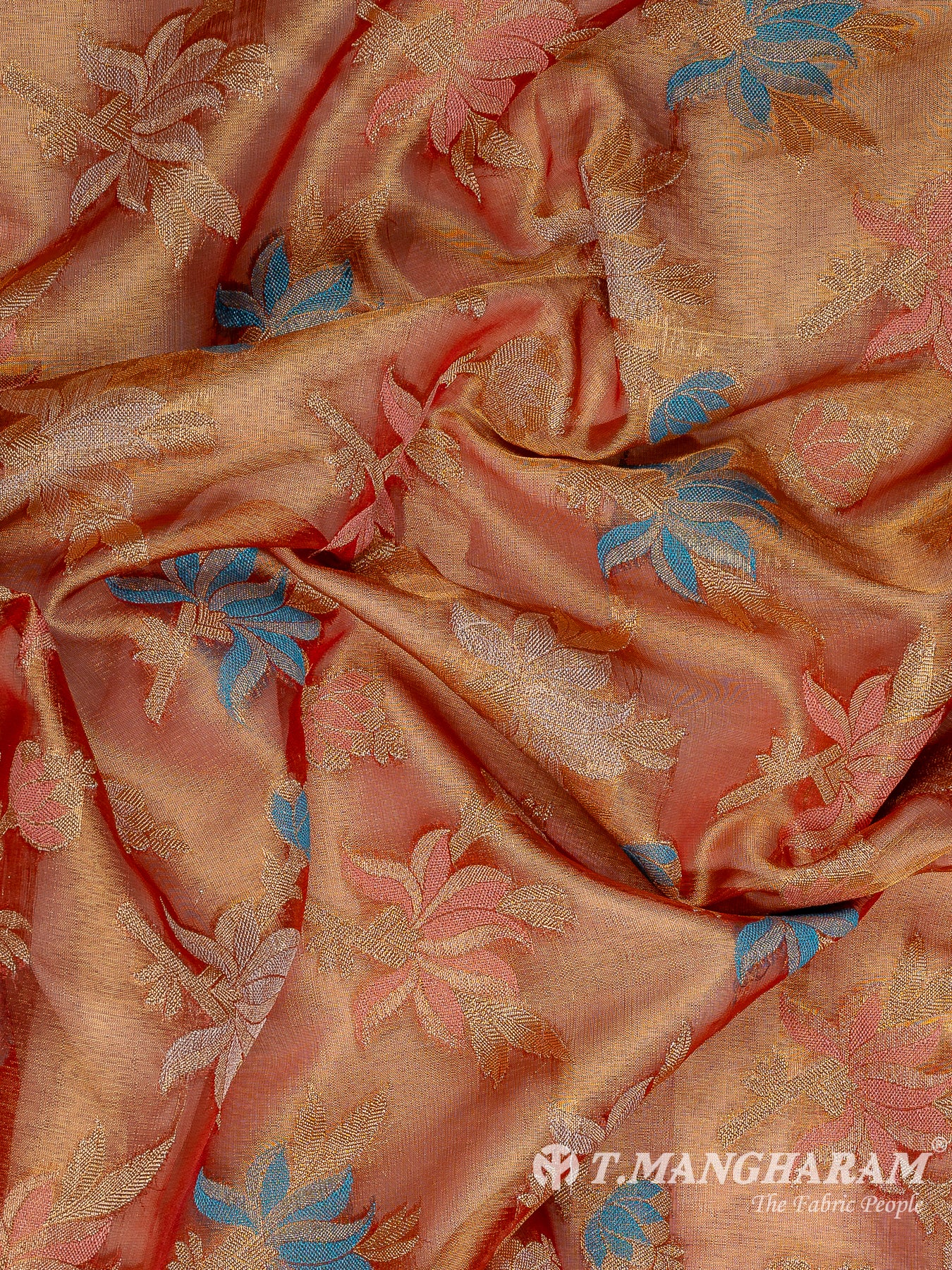 Mustard Yellow Semi Banaras Fabric - EB8183