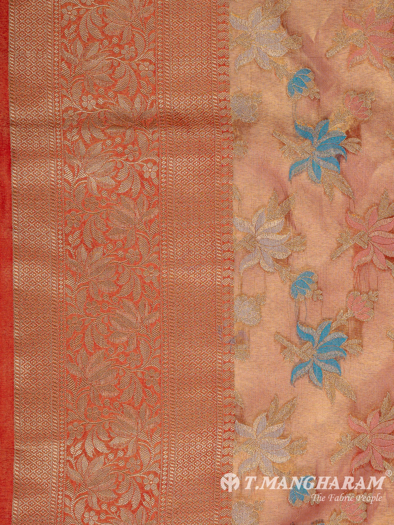 Mustard Yellow Semi Banaras Fabric - EB8183