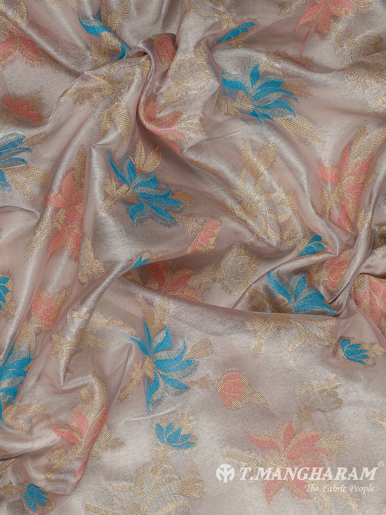 Pink Semi Banaras Fabric - EB8177