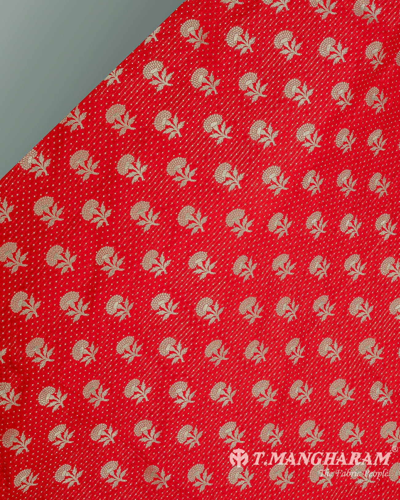 Red Banaras Fabric - EC9442 view-2