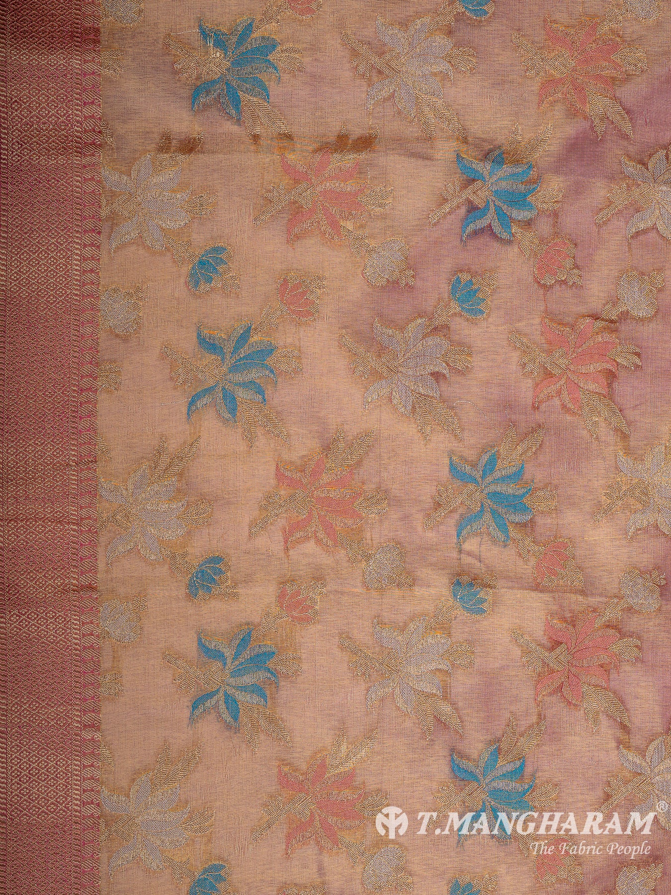 Mustard Yellow Semi Banaras Fabric - EB8181