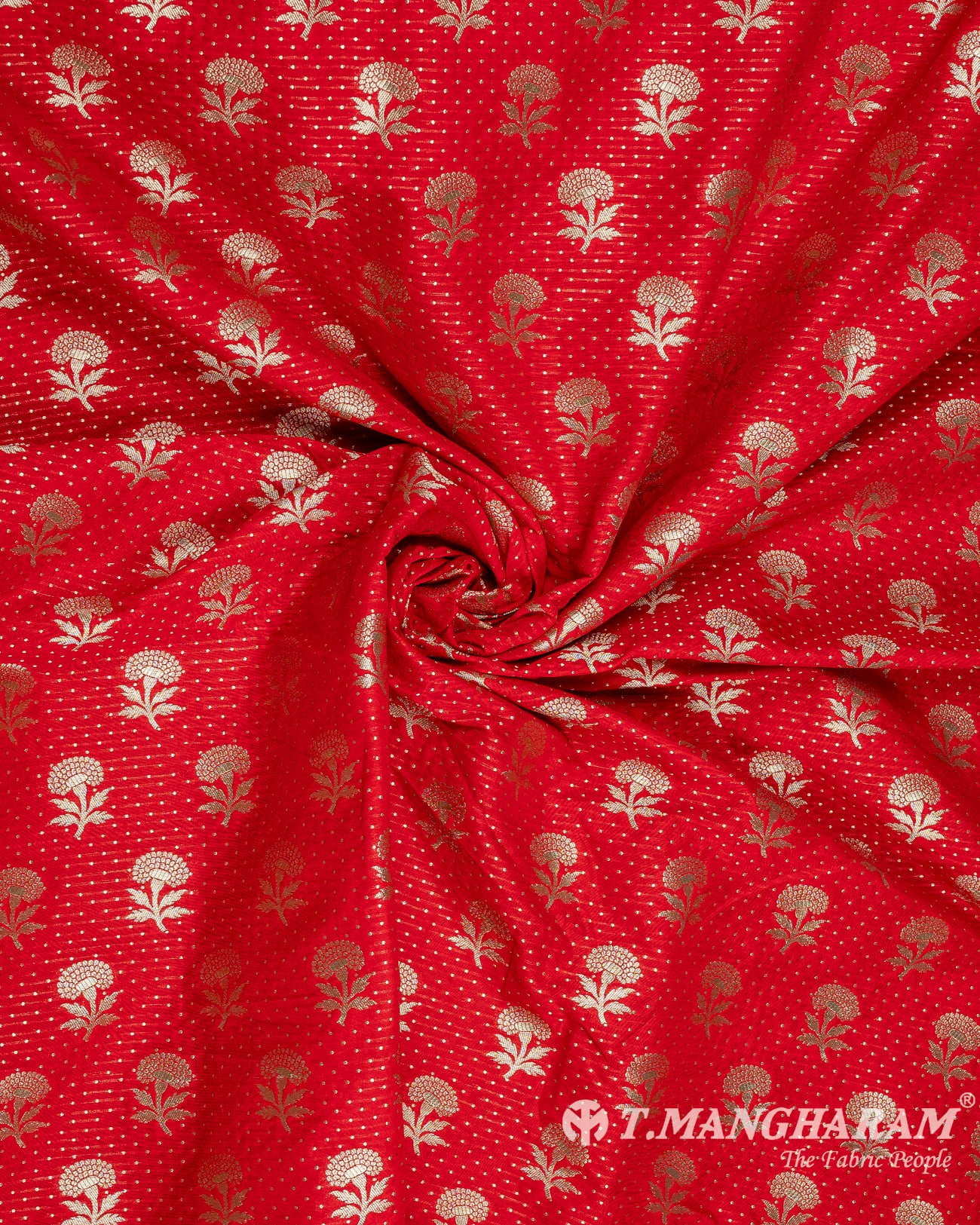 Red Banaras Fabric - EC9442 view-1