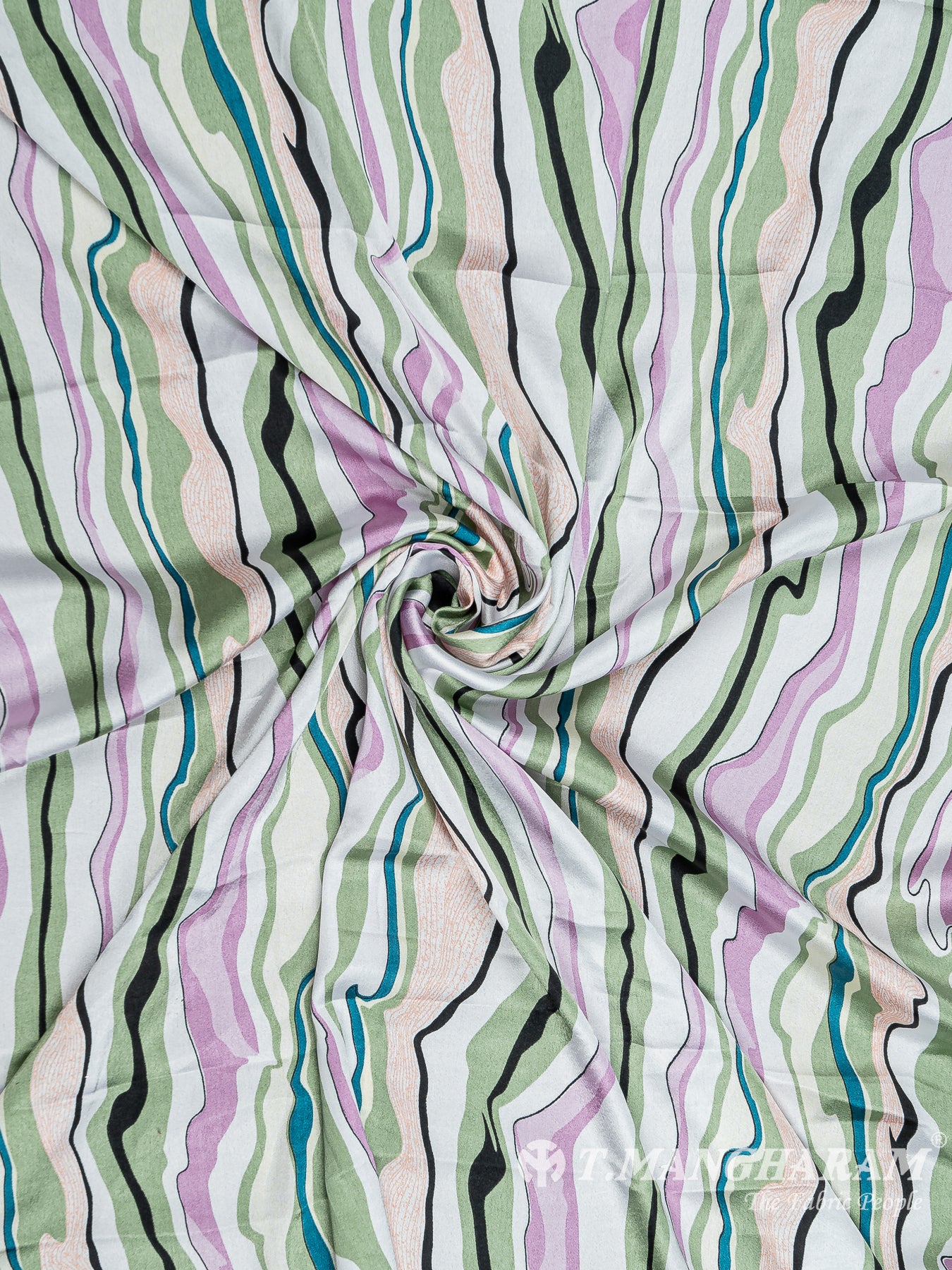 Multicolor Satin Fabric - EB5869 view-1