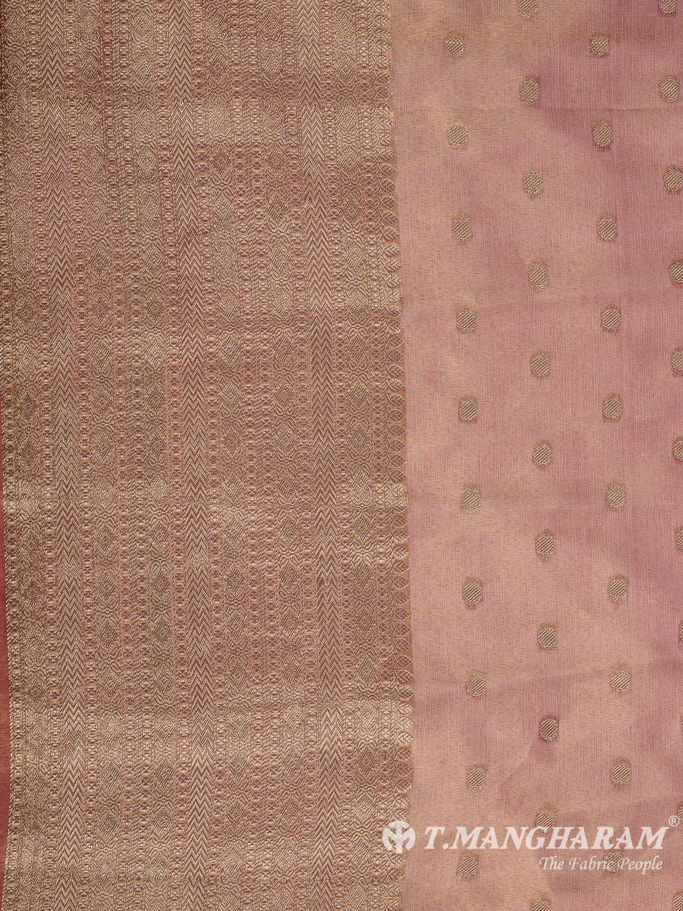 Gold Semi Banaras Fabric - EB8194