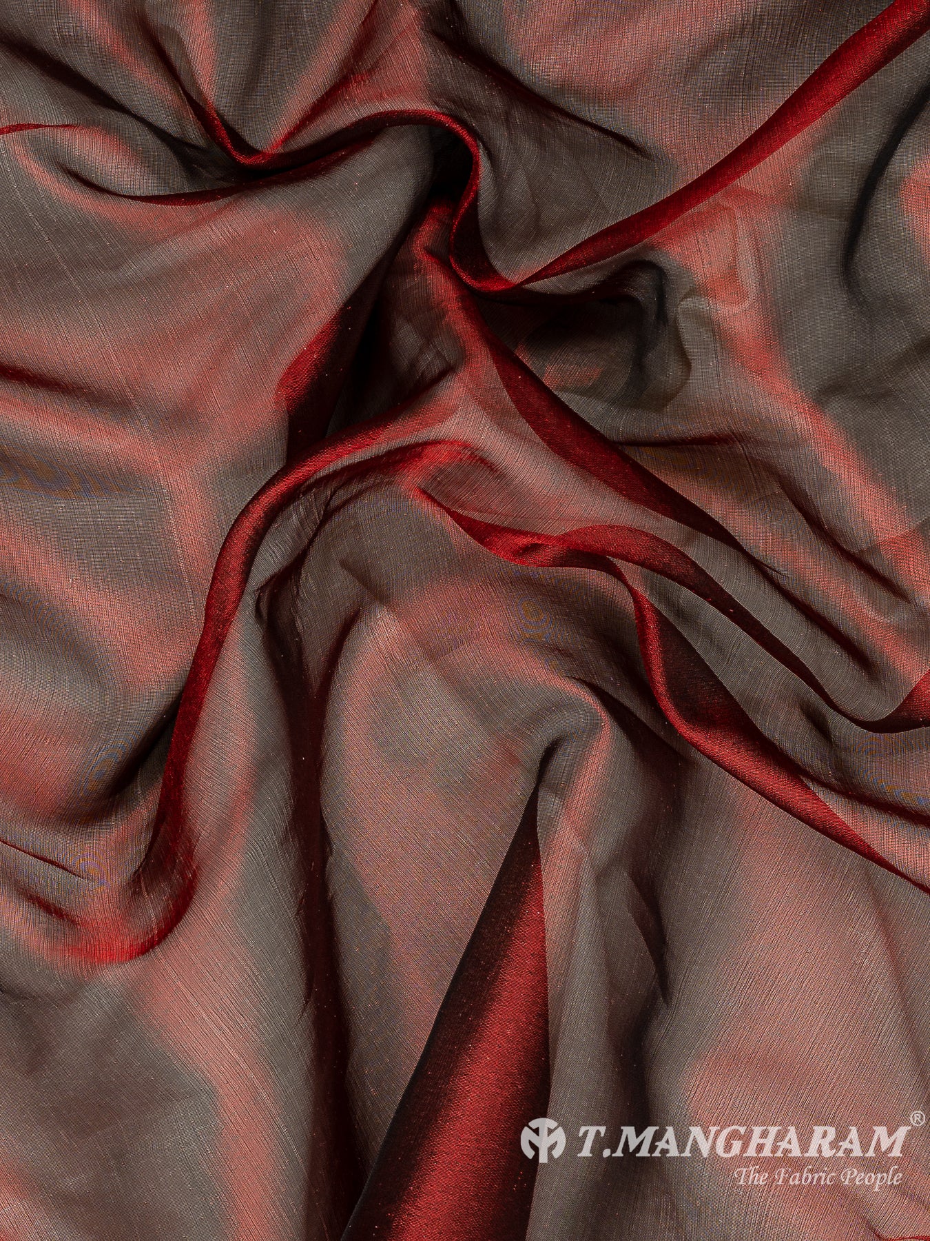 Maroon Semi Banaras Fabric - EB8150