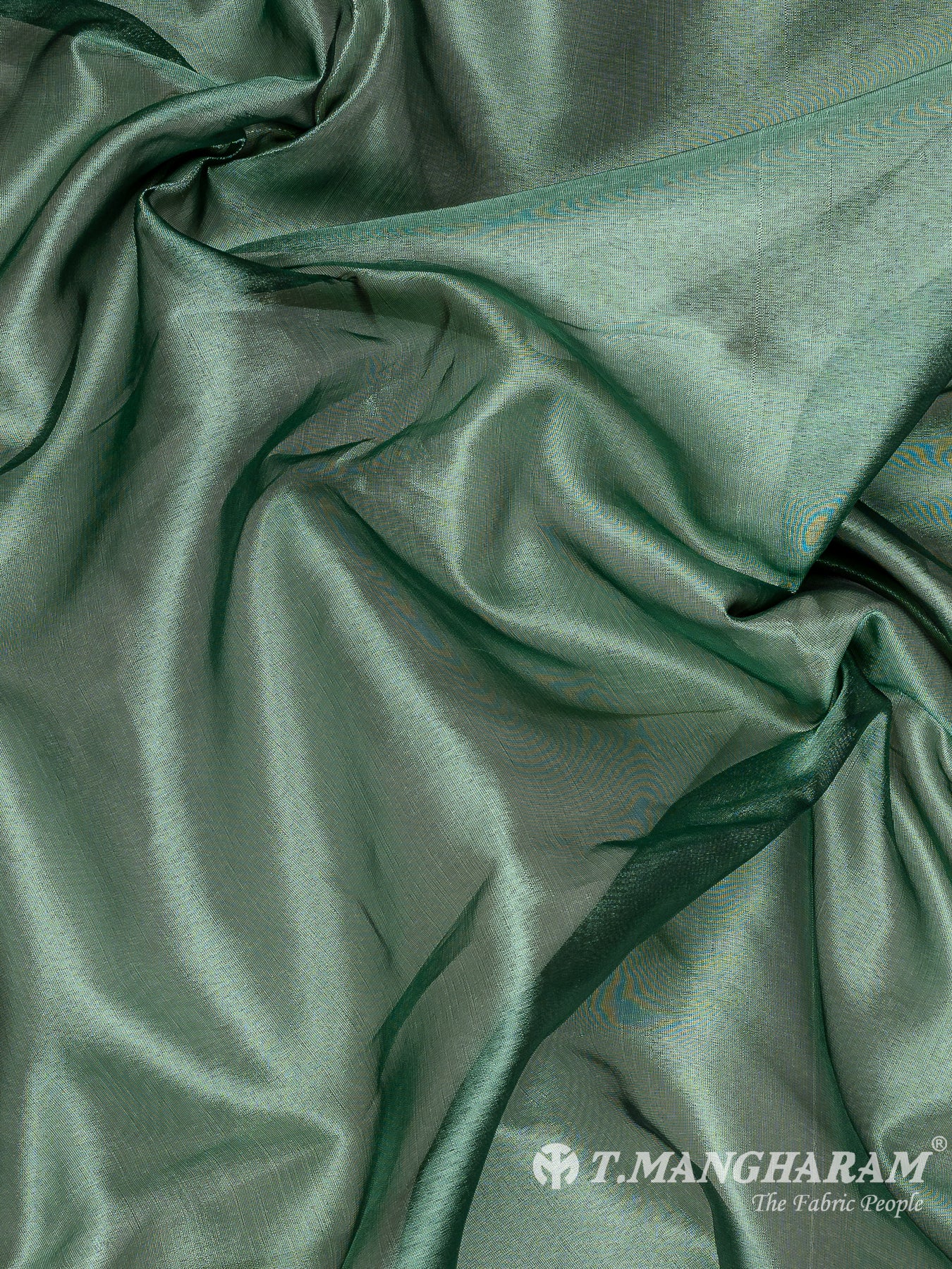 Green Semi Banaras Fabric - EB8156