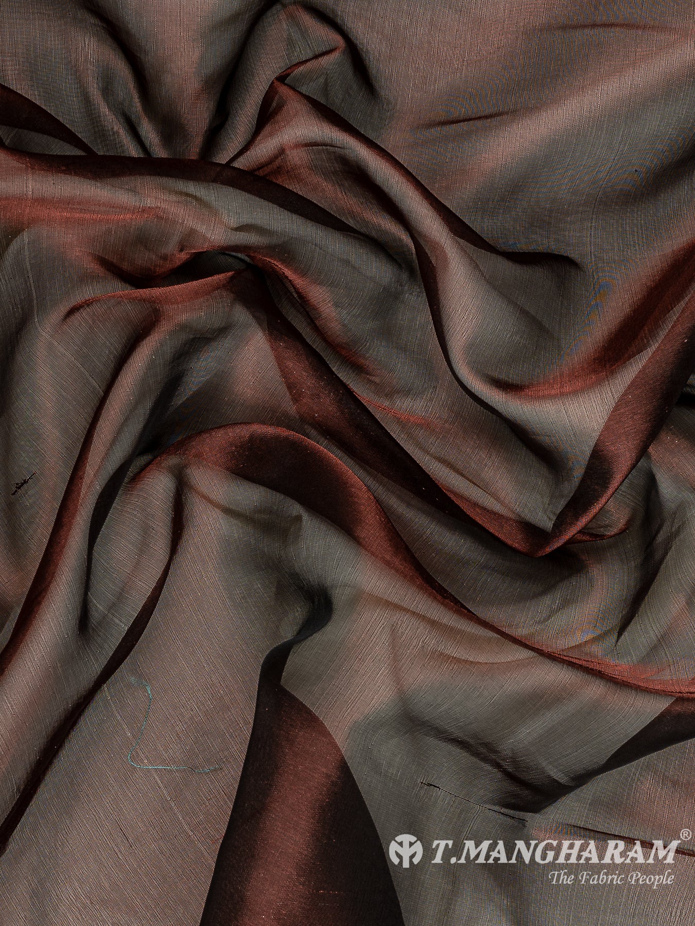 Brown Semi Banaras Fabric - EB8152