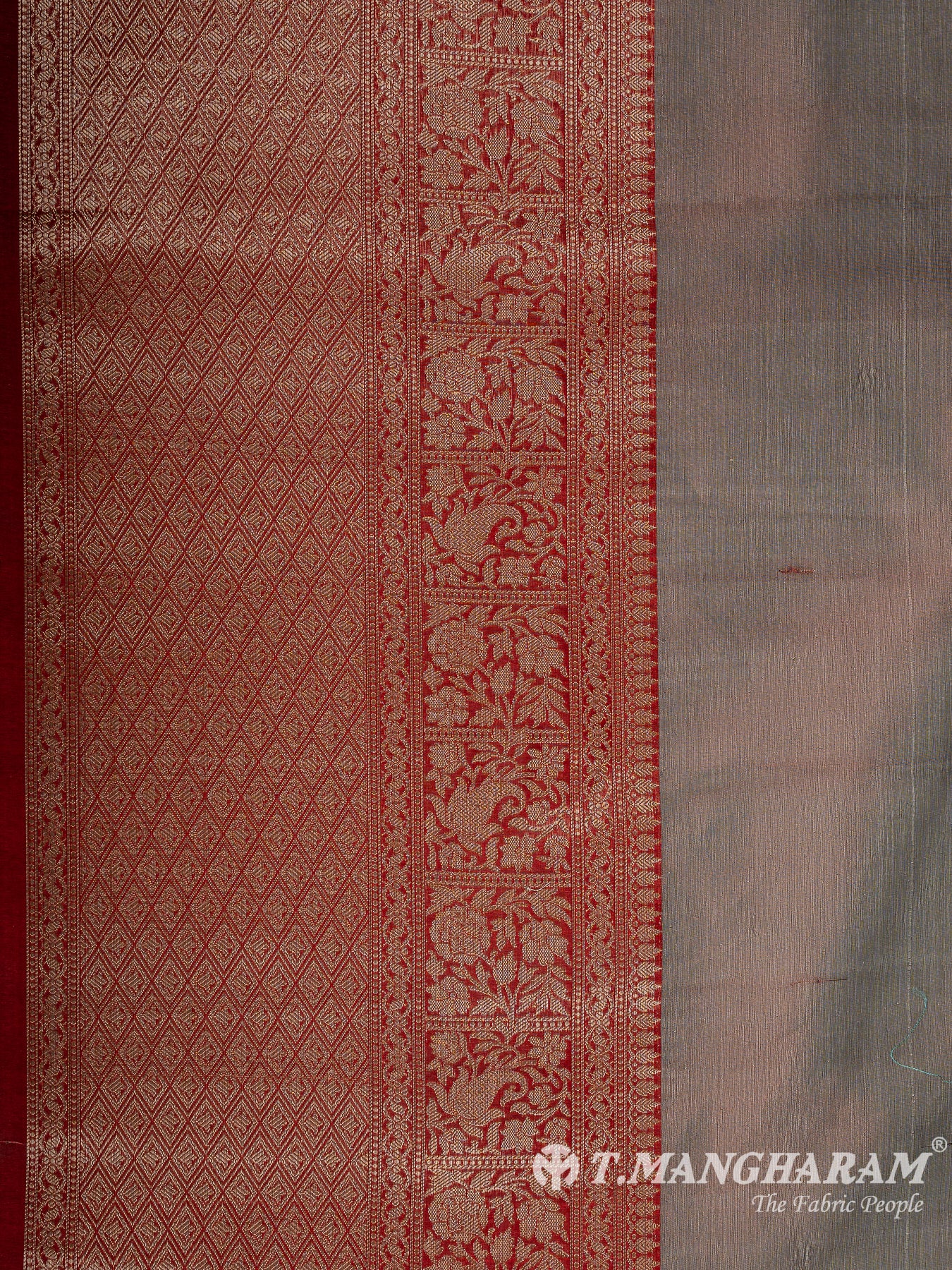 Brown Semi Banaras Fabric - EB8152