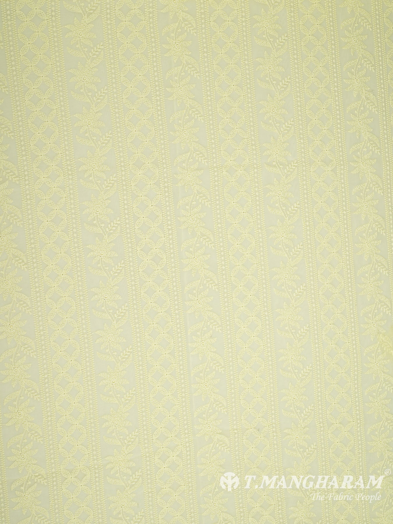 Yellow Georgette Fabric - EB7343 view-3