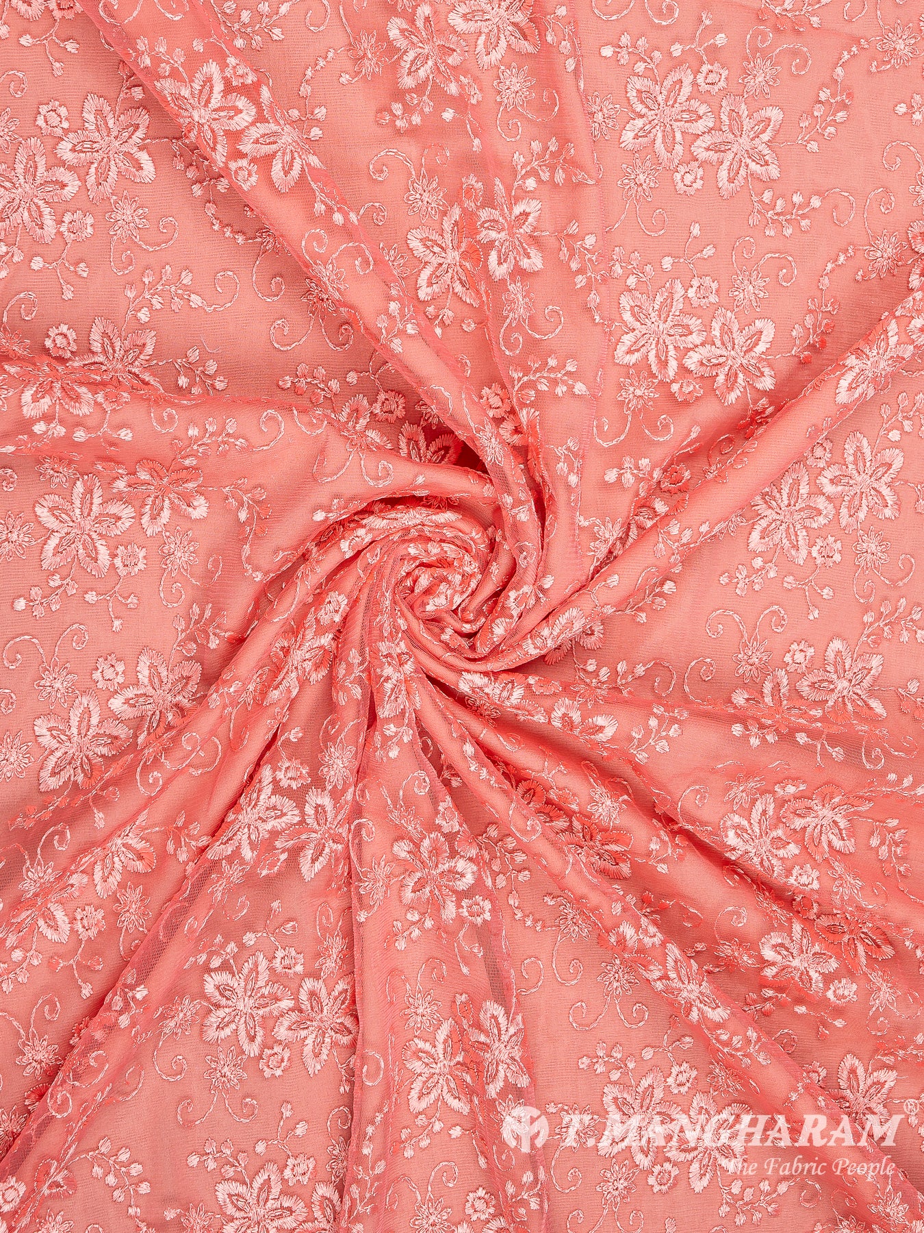 Peach Fancy Net Fabric - EB5805 view-1