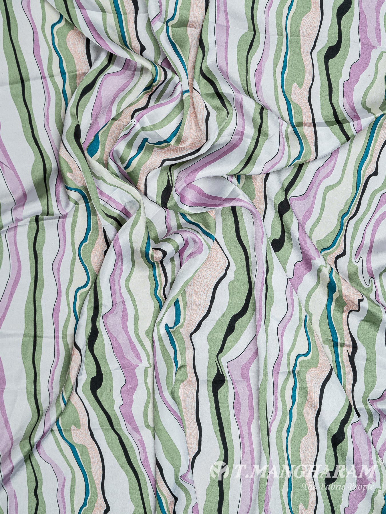 Multicolor Satin Fabric - EB5869 view-4