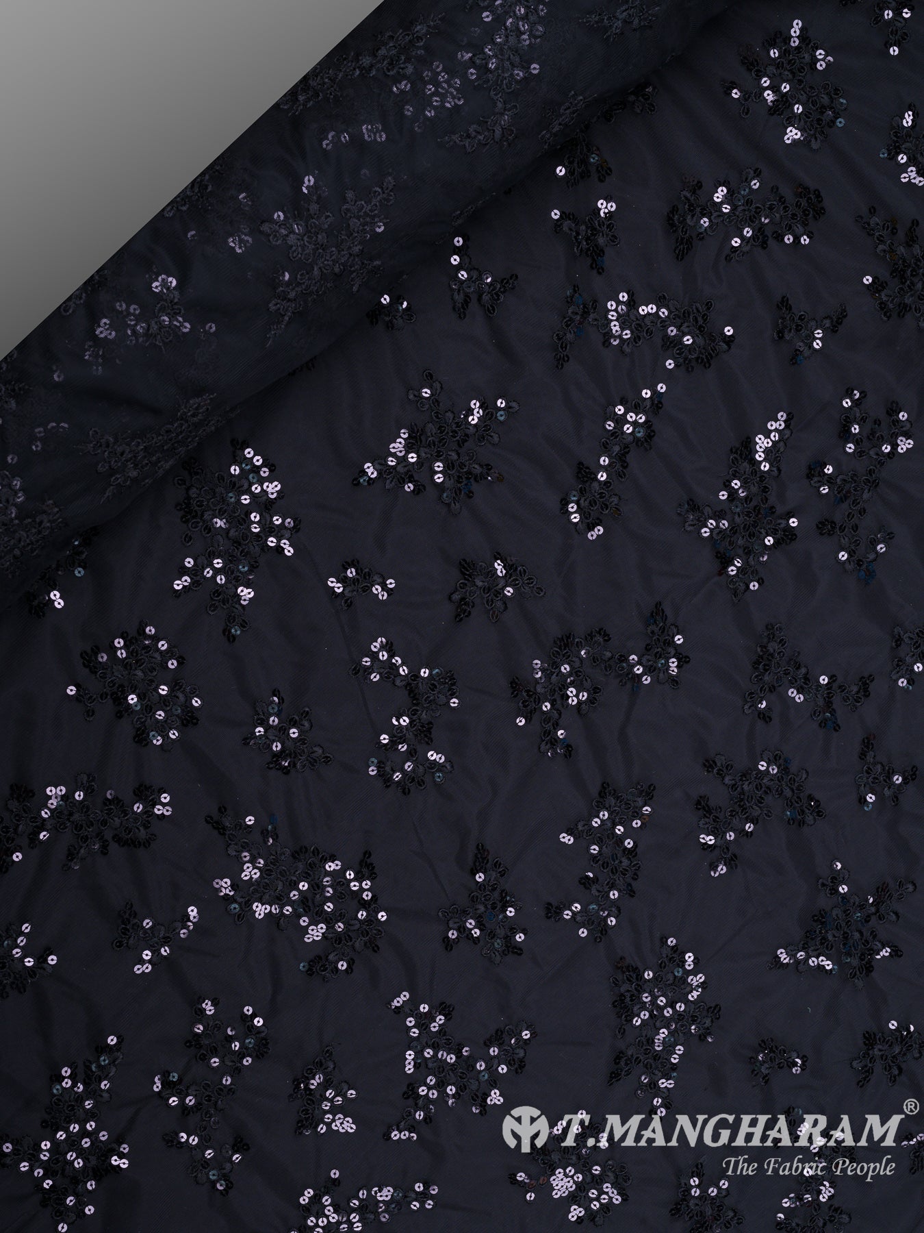 Black Fancy Net Fabric - EB5768 view-2