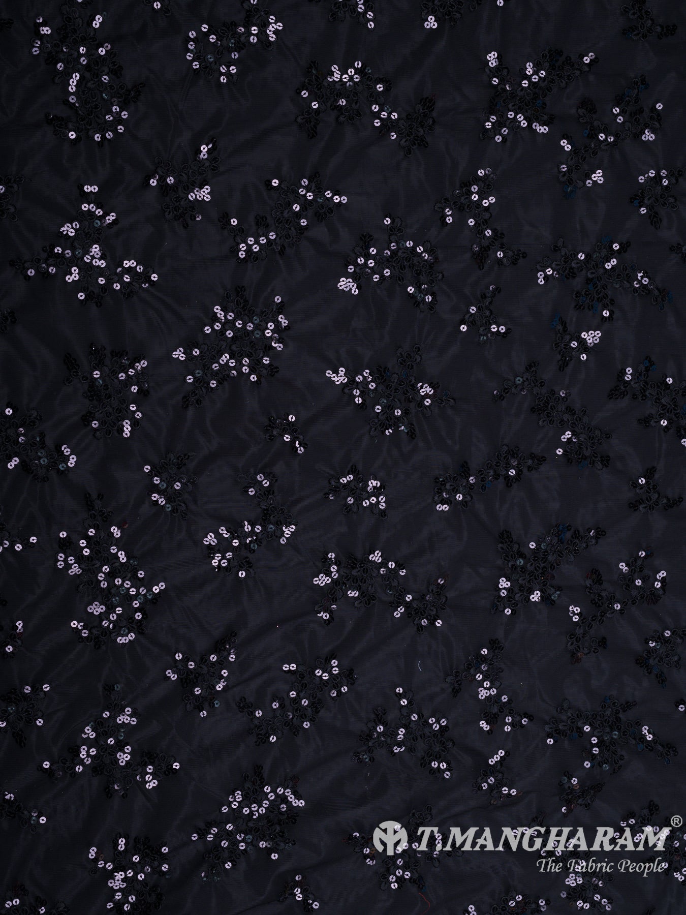 Black Fancy Net Fabric - EB5768 view-3