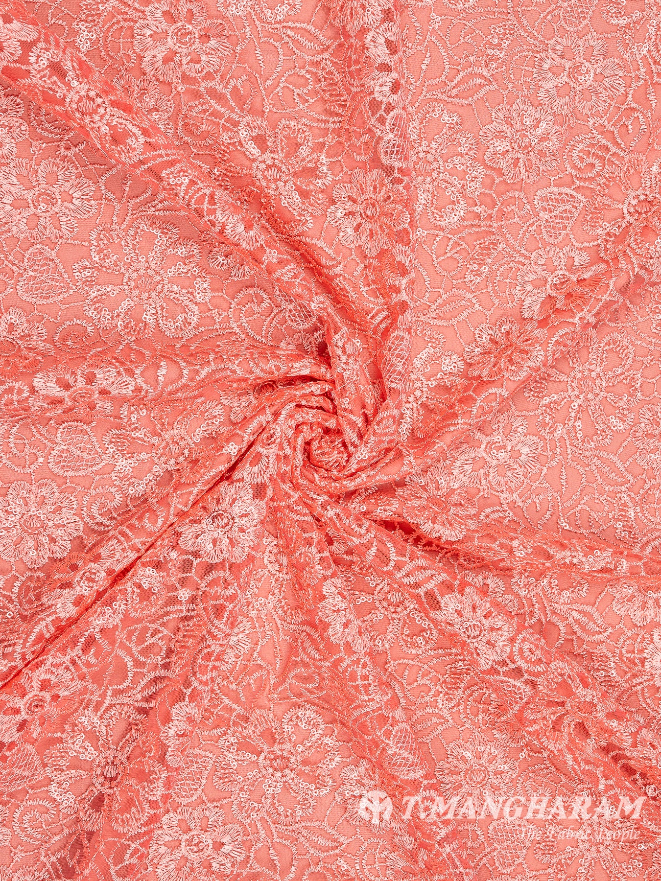 Peach Fancy Net Fabric - EB5794 view-1