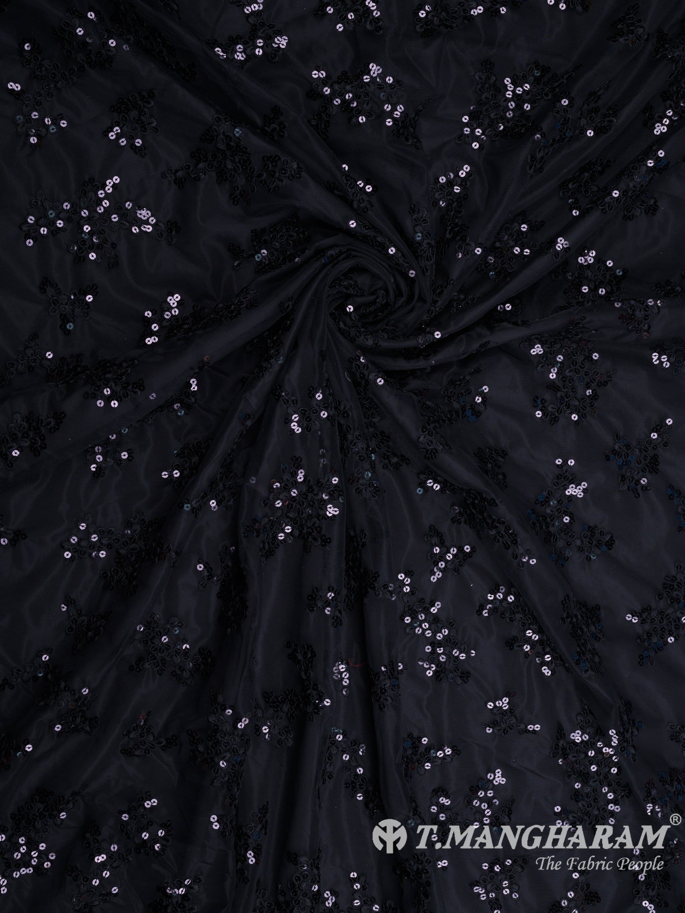 Black Fancy Net Fabric - EB5768 view-1