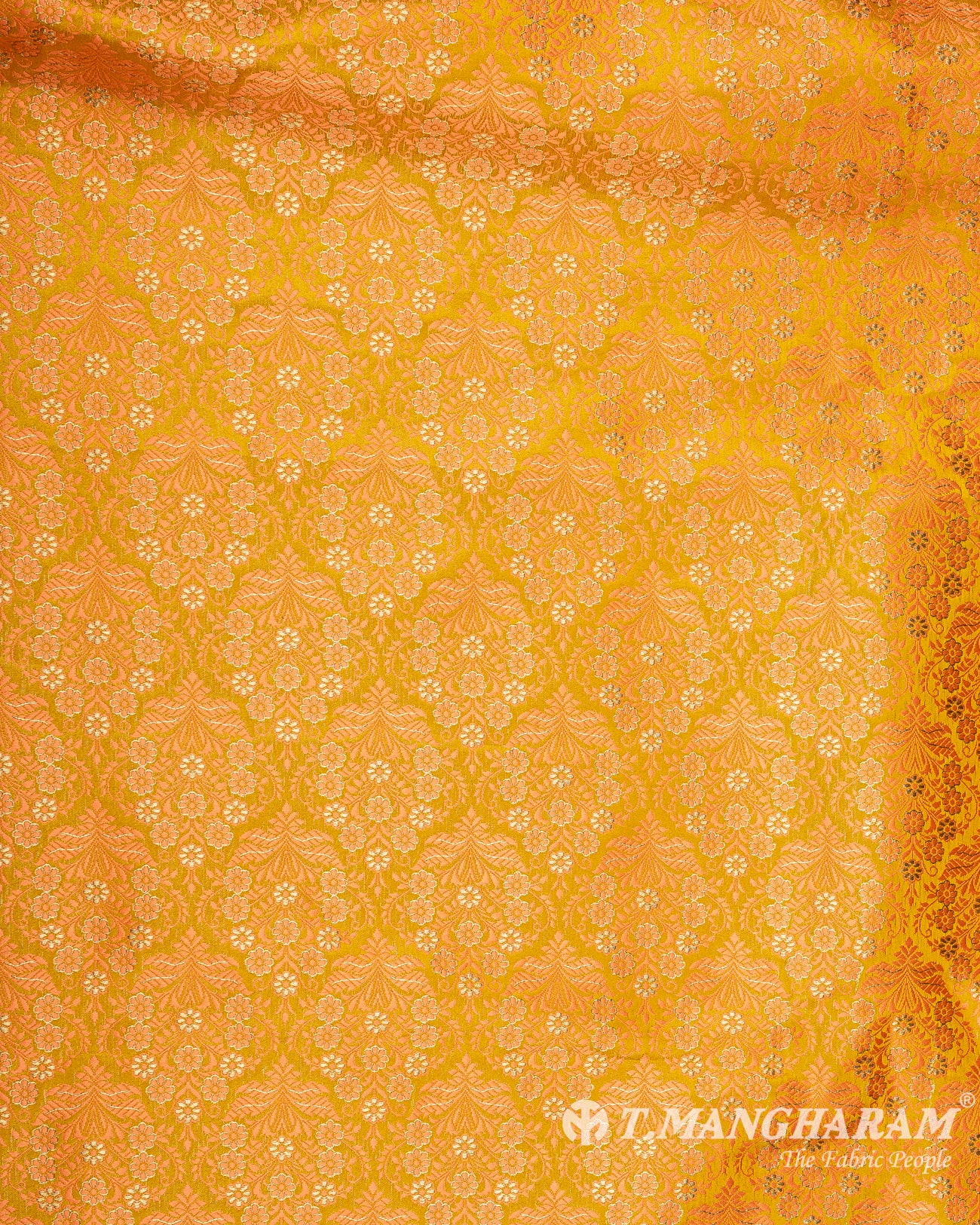 Yellow Banaras Fabric - EC9477 view-3