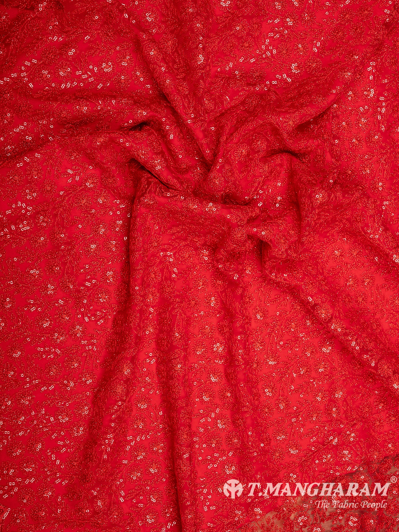 Red Fancy Net Fabric - EC8560 view-4