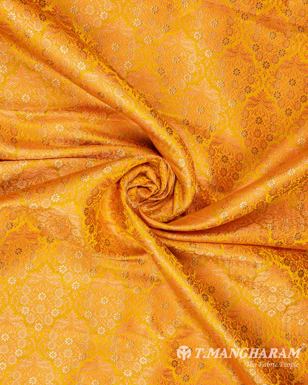 Yellow Banaras Fabric - EC9477 view-1